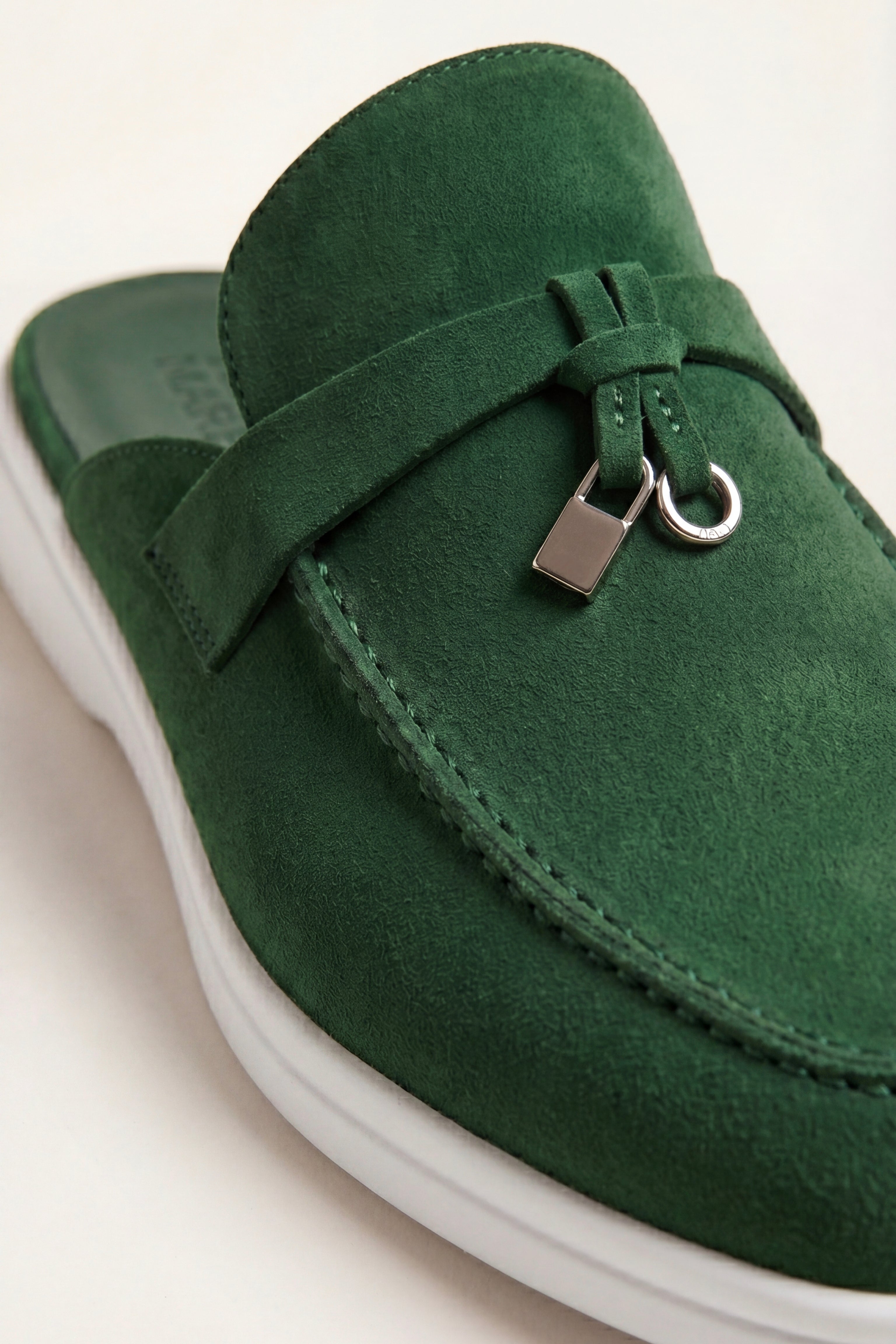 Maretti Buckle Mule Green