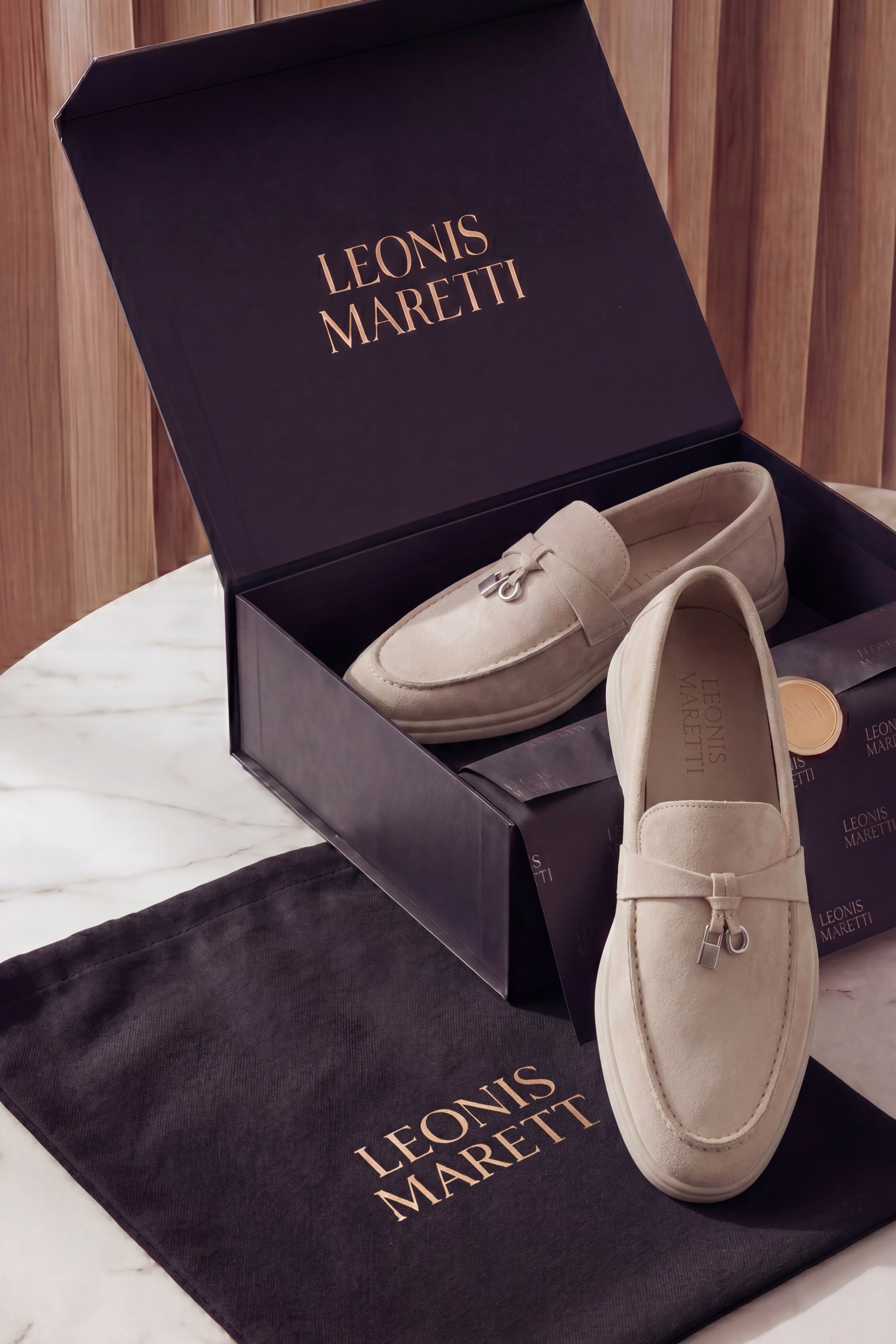 Leonis Buckle Loafer Sand Beige