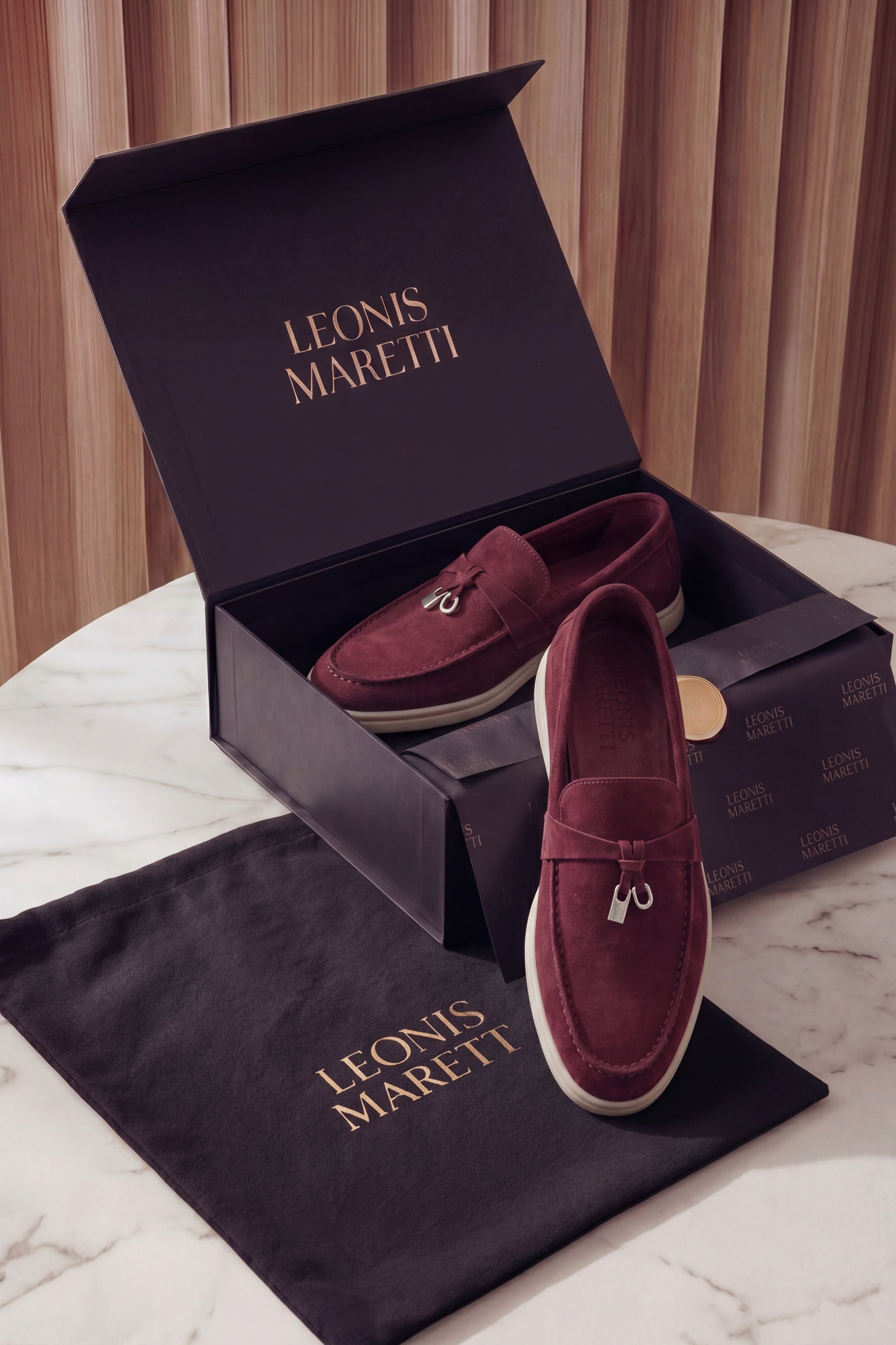 Leonis Buckle Loafer Burgundy Wine
