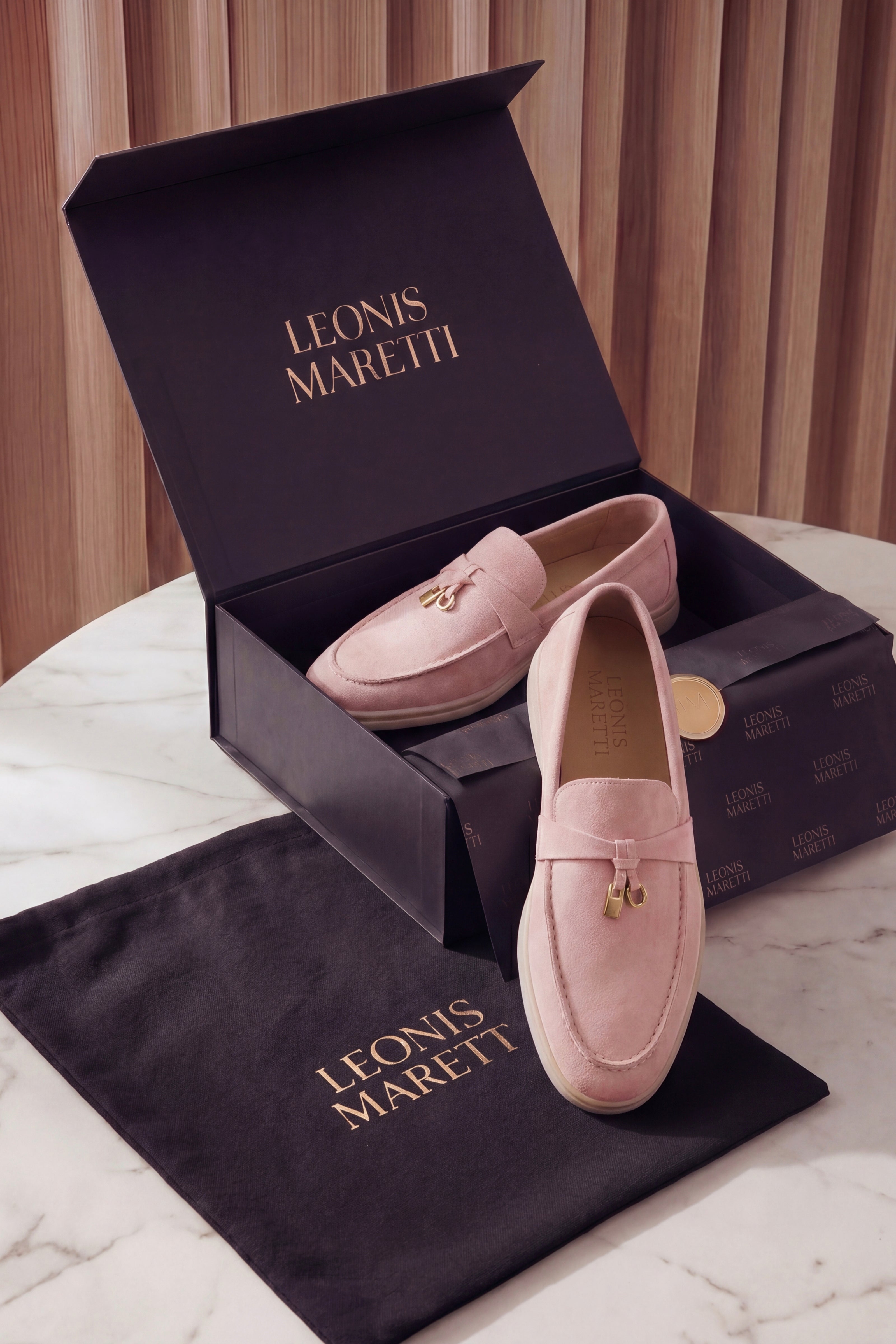 Leonis Buckle Loafer Blush Rose