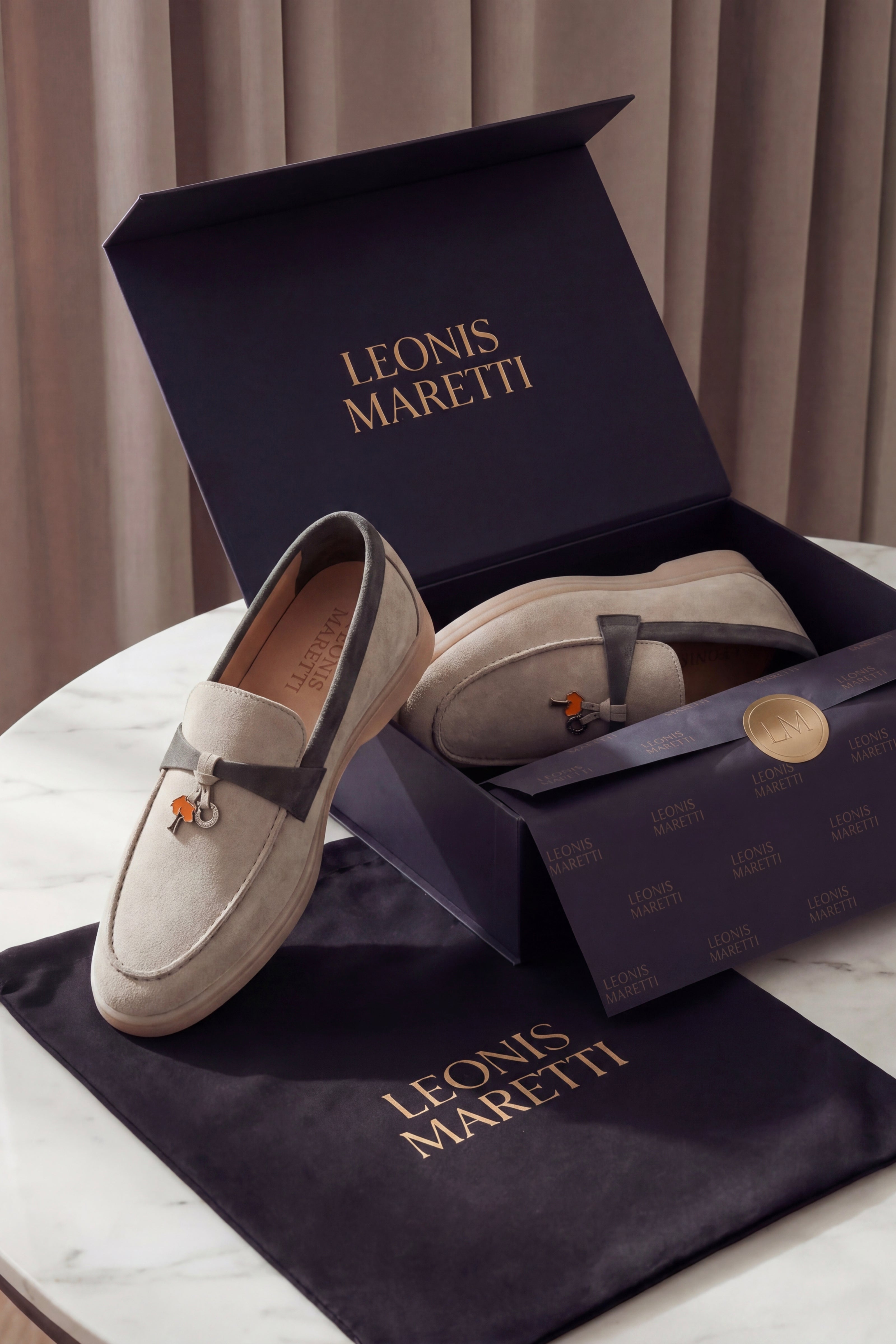 Avenza Buckle Loafer Light Grey