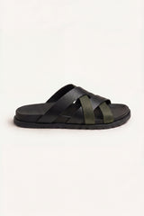 Tuscana Sandal Black/Olive Green