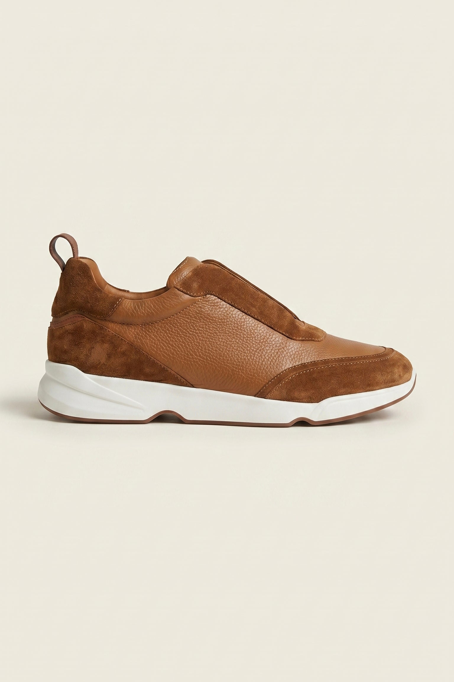 Solano Leather Slip-On Caramel Brown
