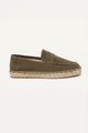 Palermo Suede Espadrille Loafer Olive Green