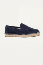 Palermo Suede Espadrille Loafer Navy
