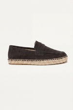 Palermo Suede Espadrille Loafer Black