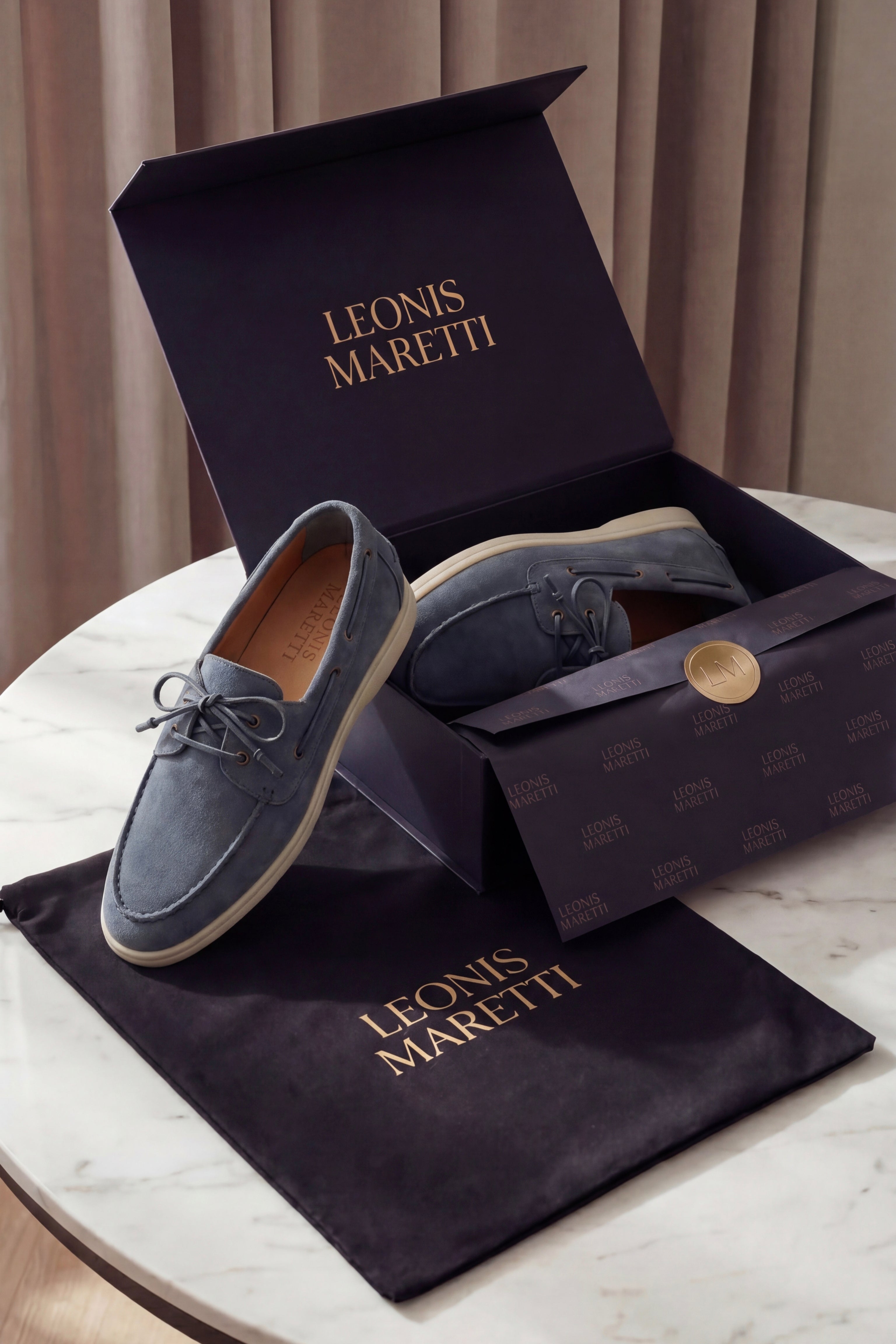 Marina Yacht Walk Suede Loafer Blue