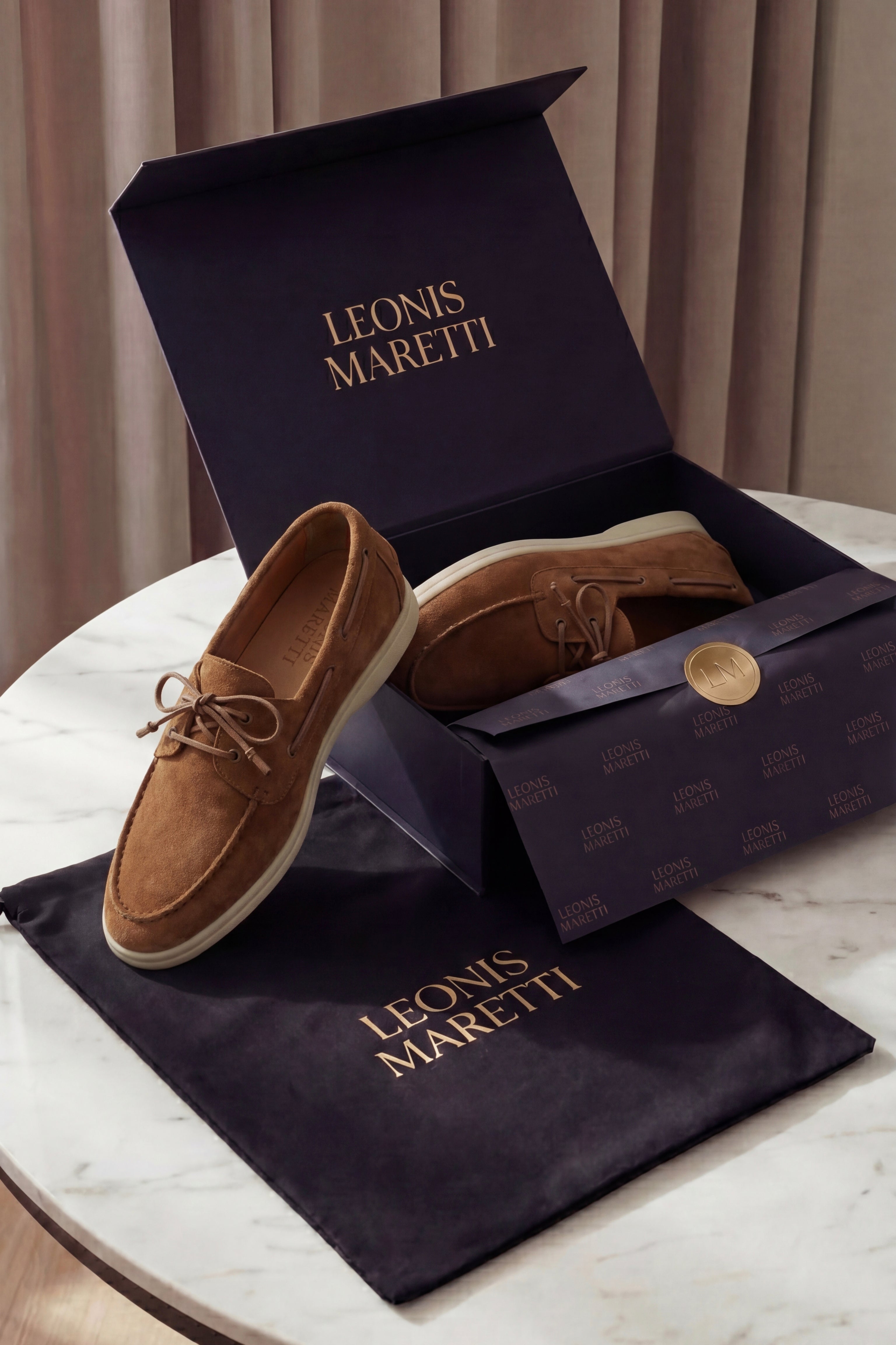 Marina Yacht Walk Suede Loafer Brown