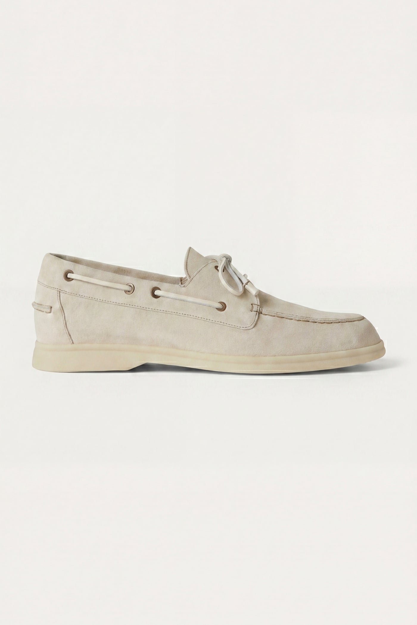 Marina Yacht Walk Suede Loafer Cream