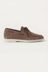 Marina Yacht Walk Suede Loafer Taupe