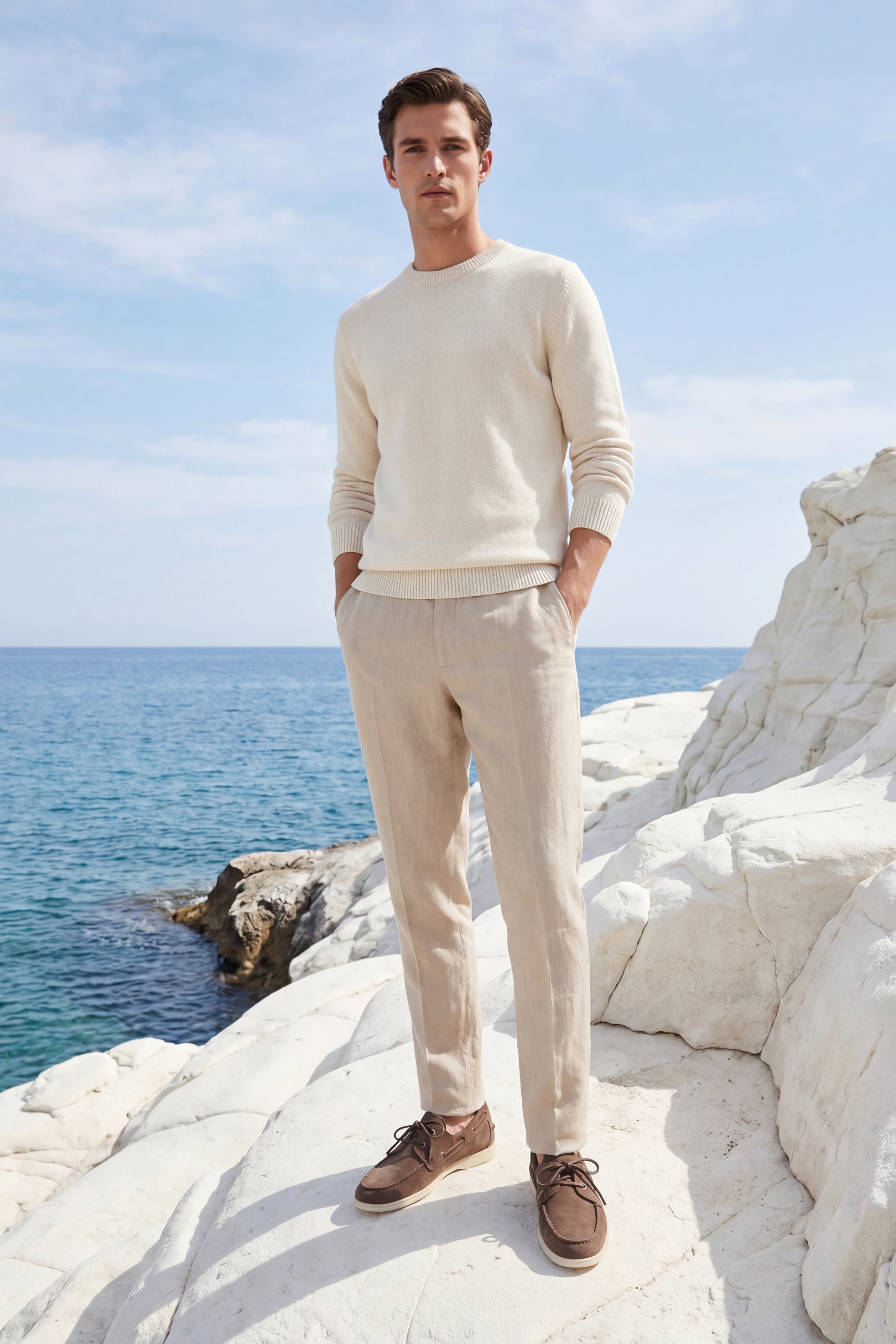 Marina Yacht Walk Suede Loafer Taupe