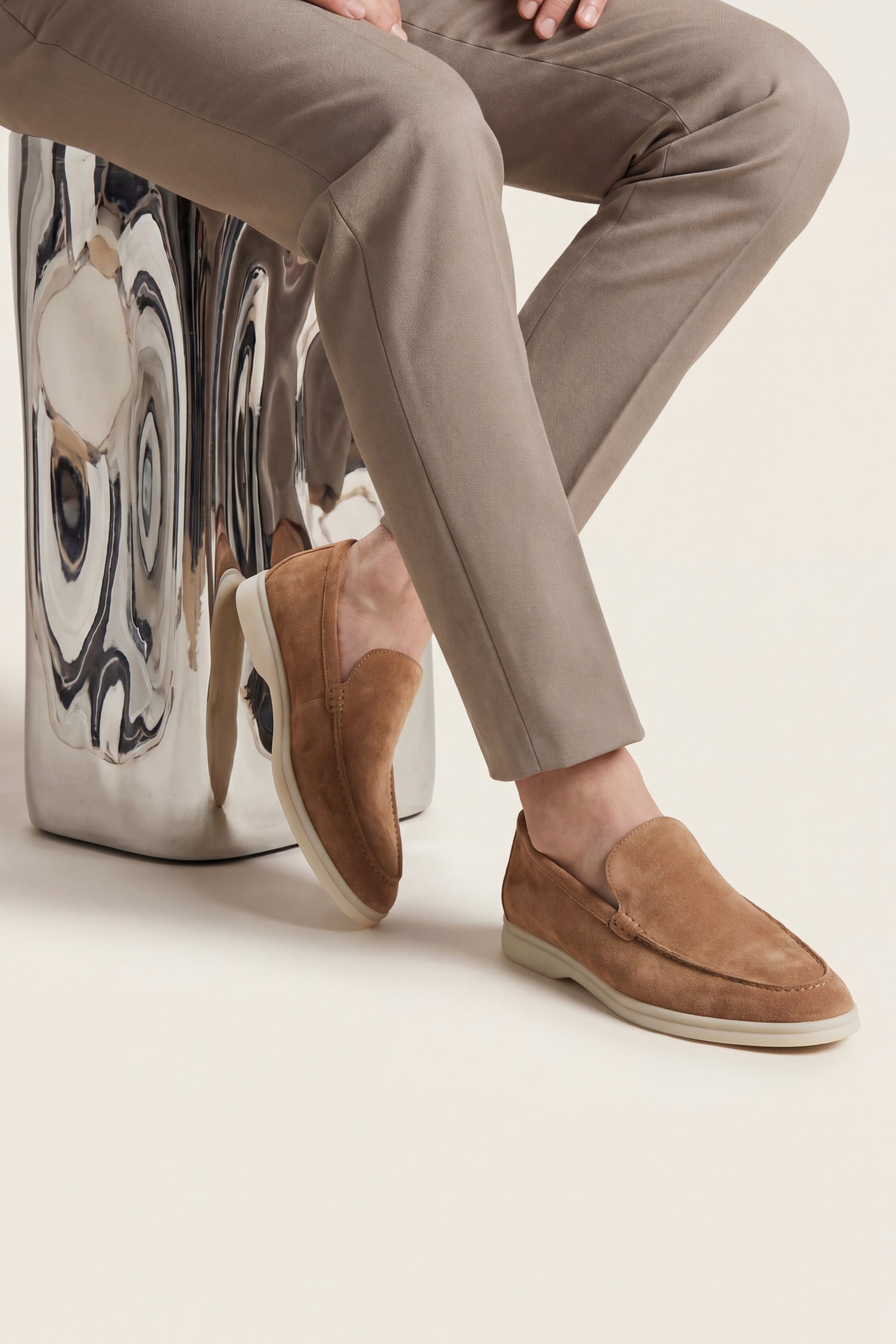 Leonis Suede Loafers Camel