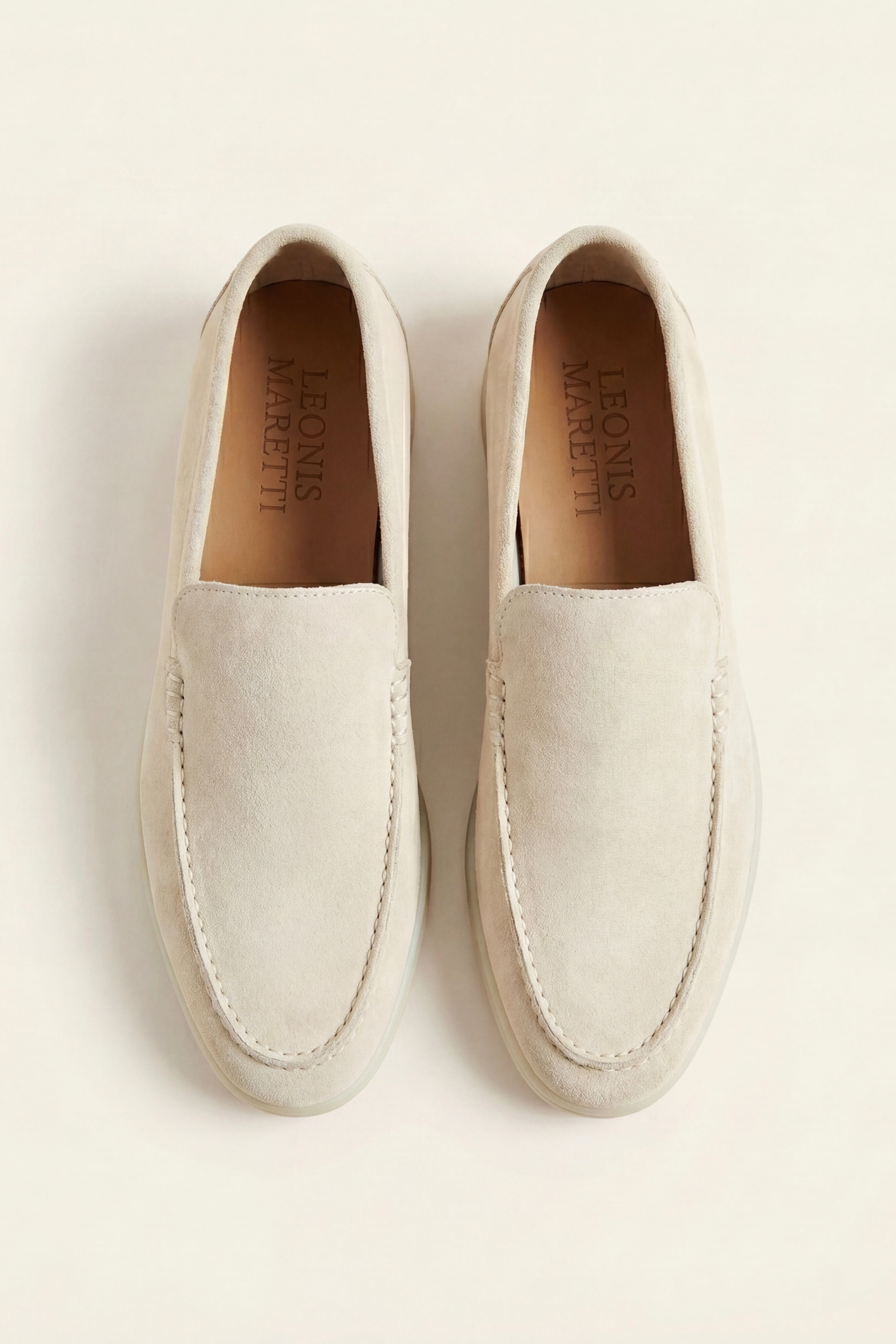Leonis Suede Loafers Cream