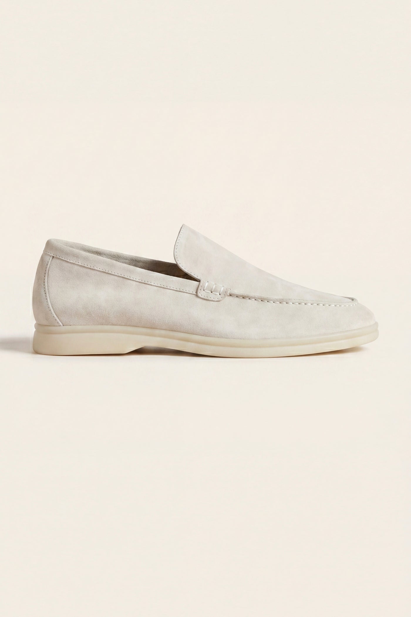 Leonis Suede Loafers Off White