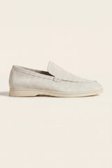Leonis Suede Loafers Off White