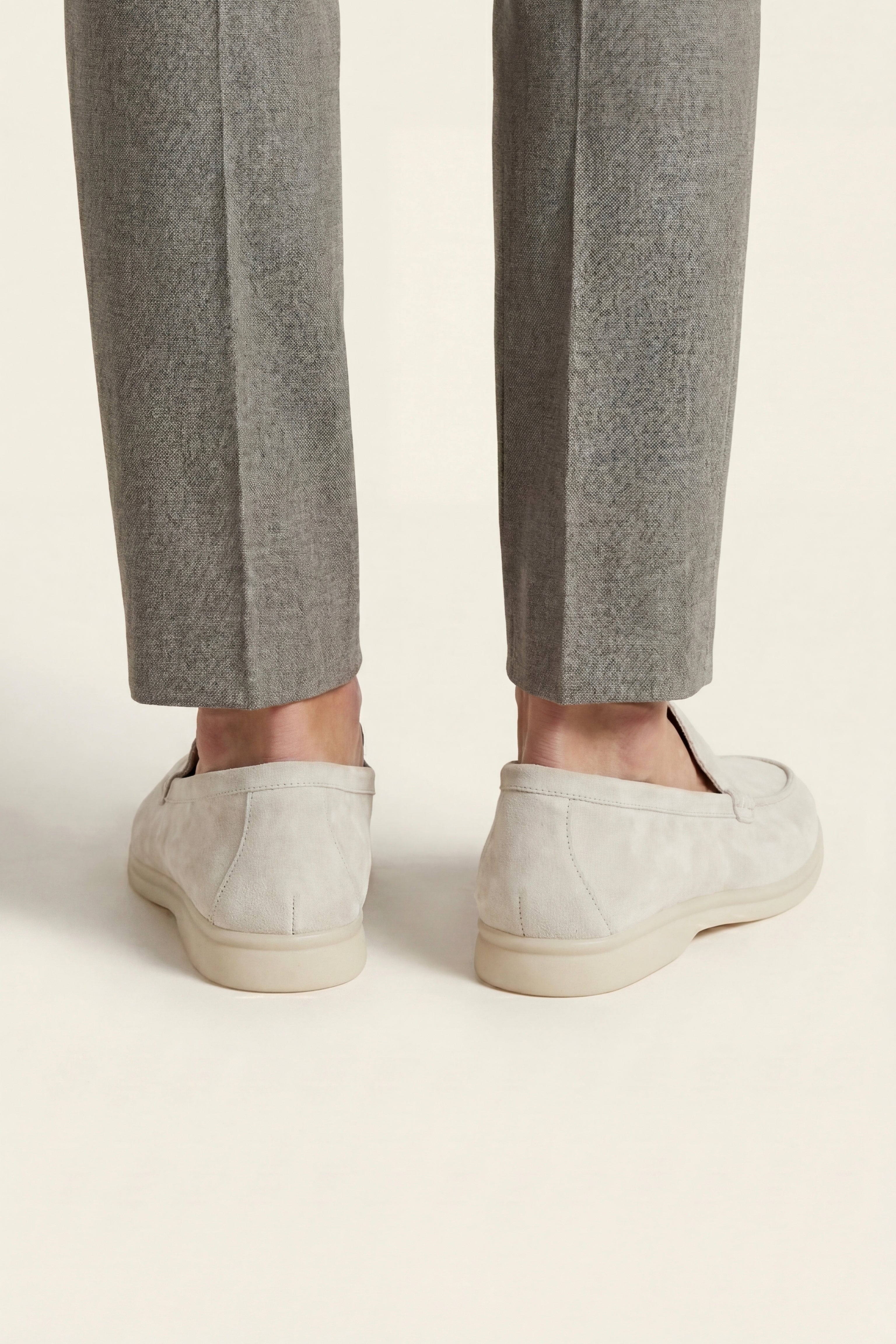 Leonis Suede Loafers Off White