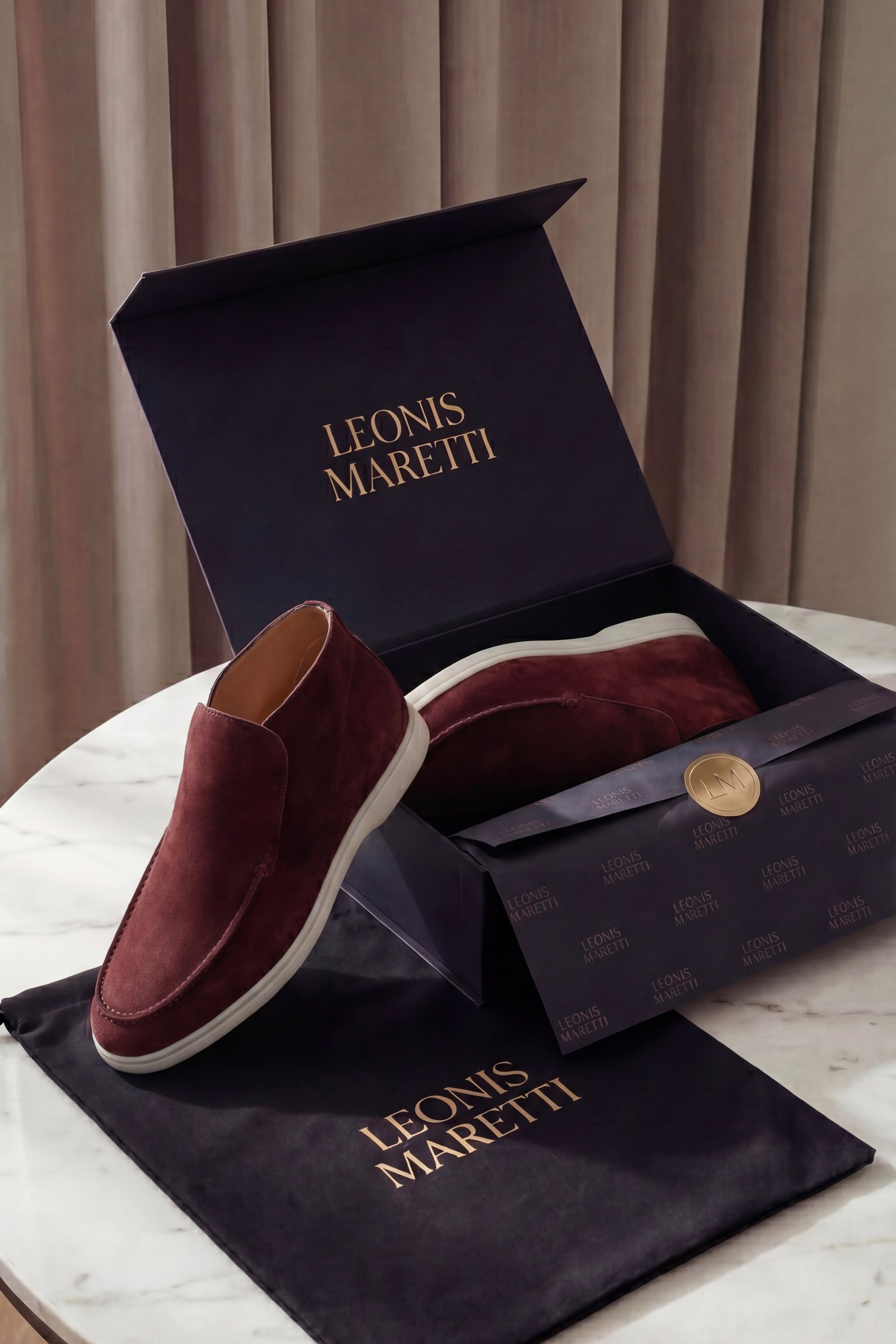 Arzano High Top Loafer Burgundy