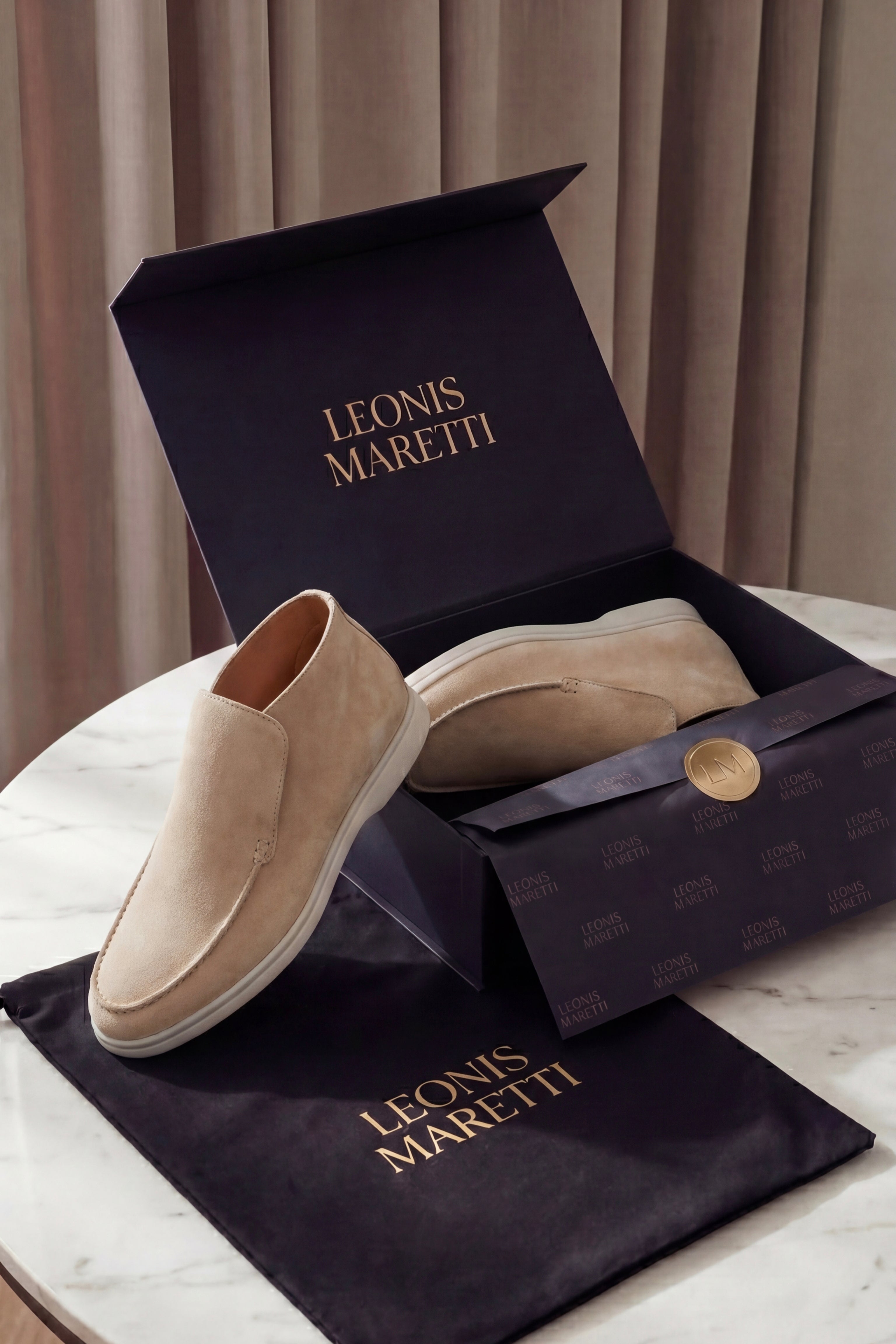 Arzano High Top Loafer Beige
