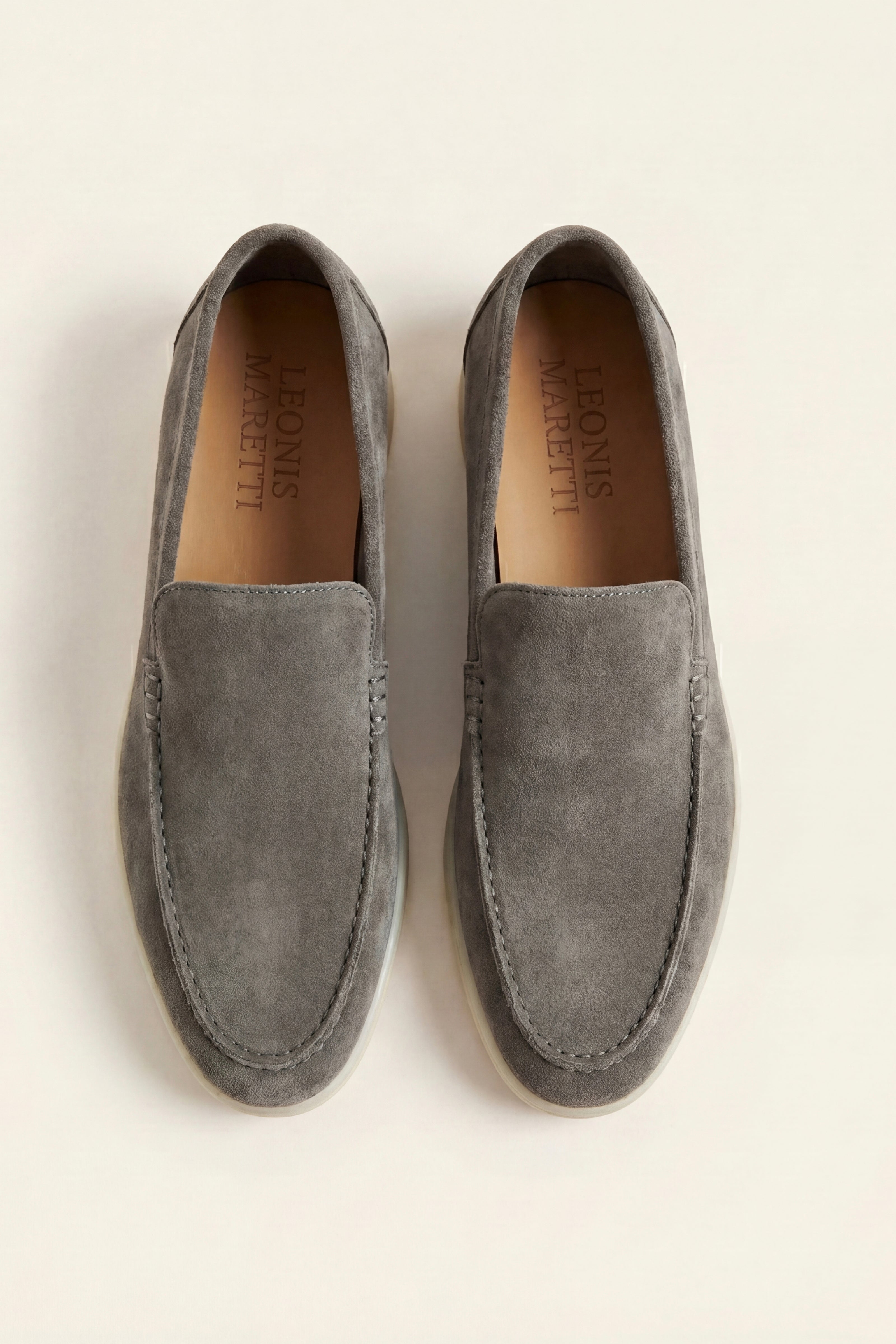 Leonis Suede Loafers Taupe Grey