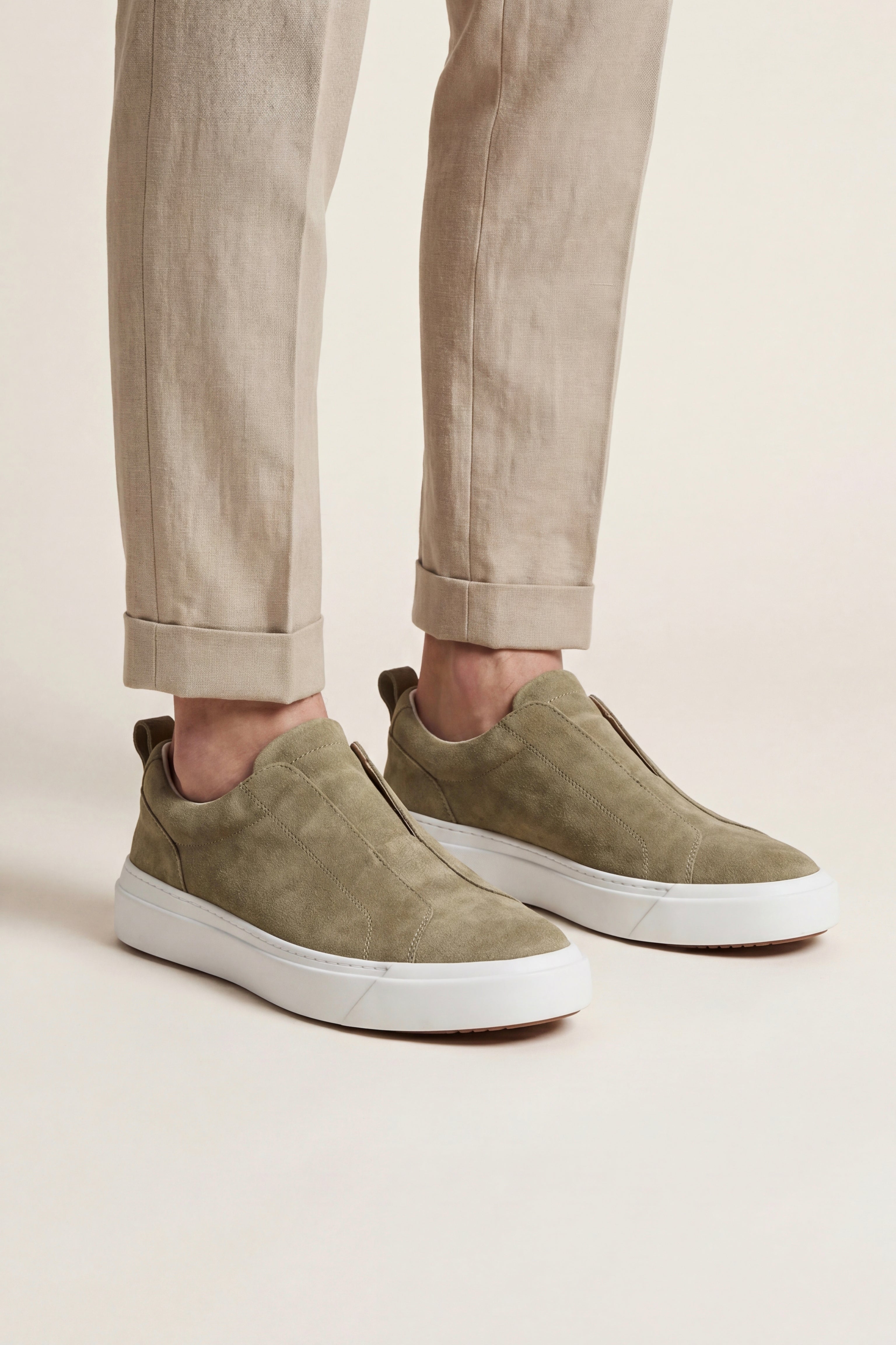 LeoMar V1 Suede Slip-On Khaki