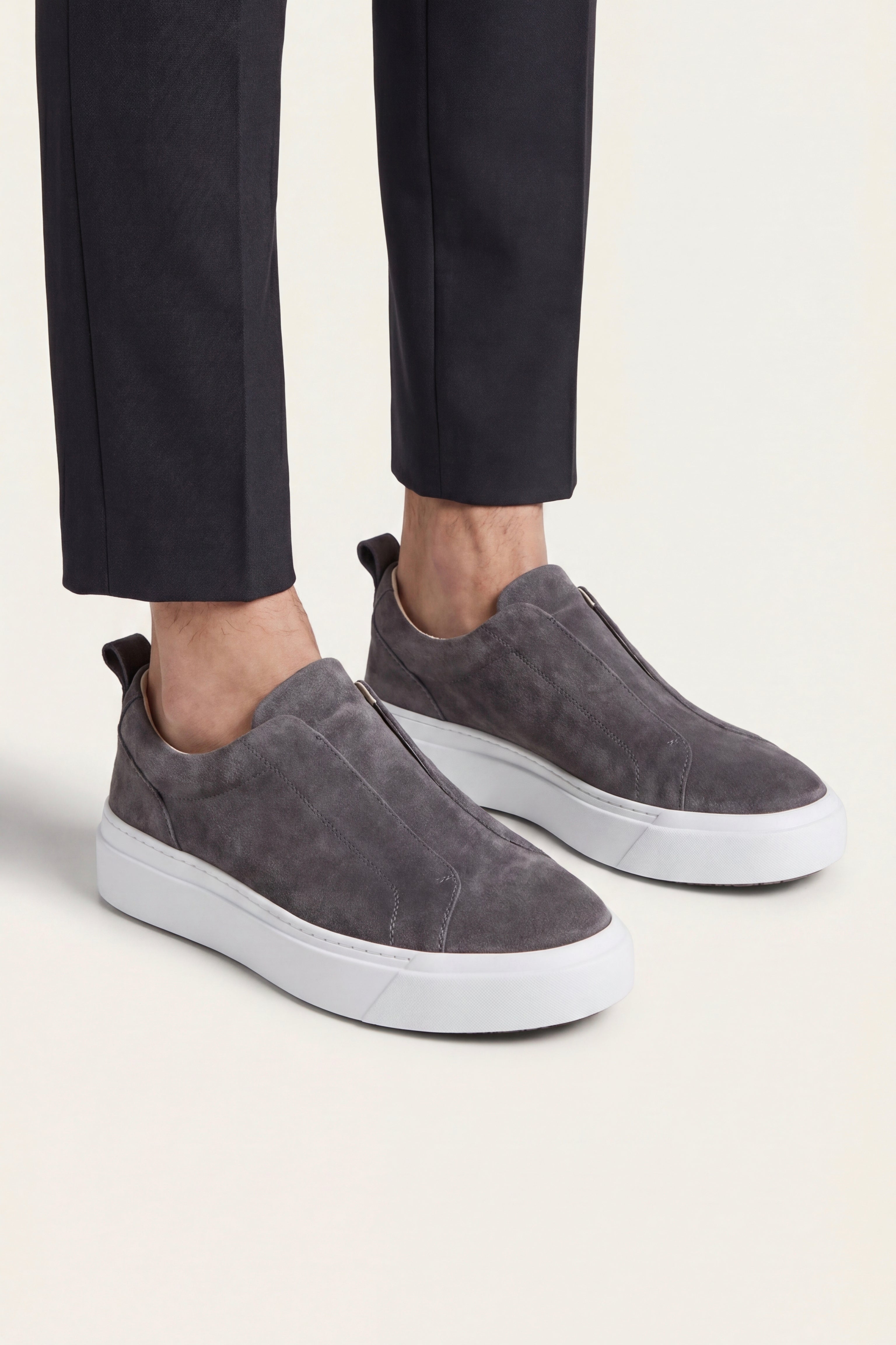LeoMar V1 Suede Slip-On Grey