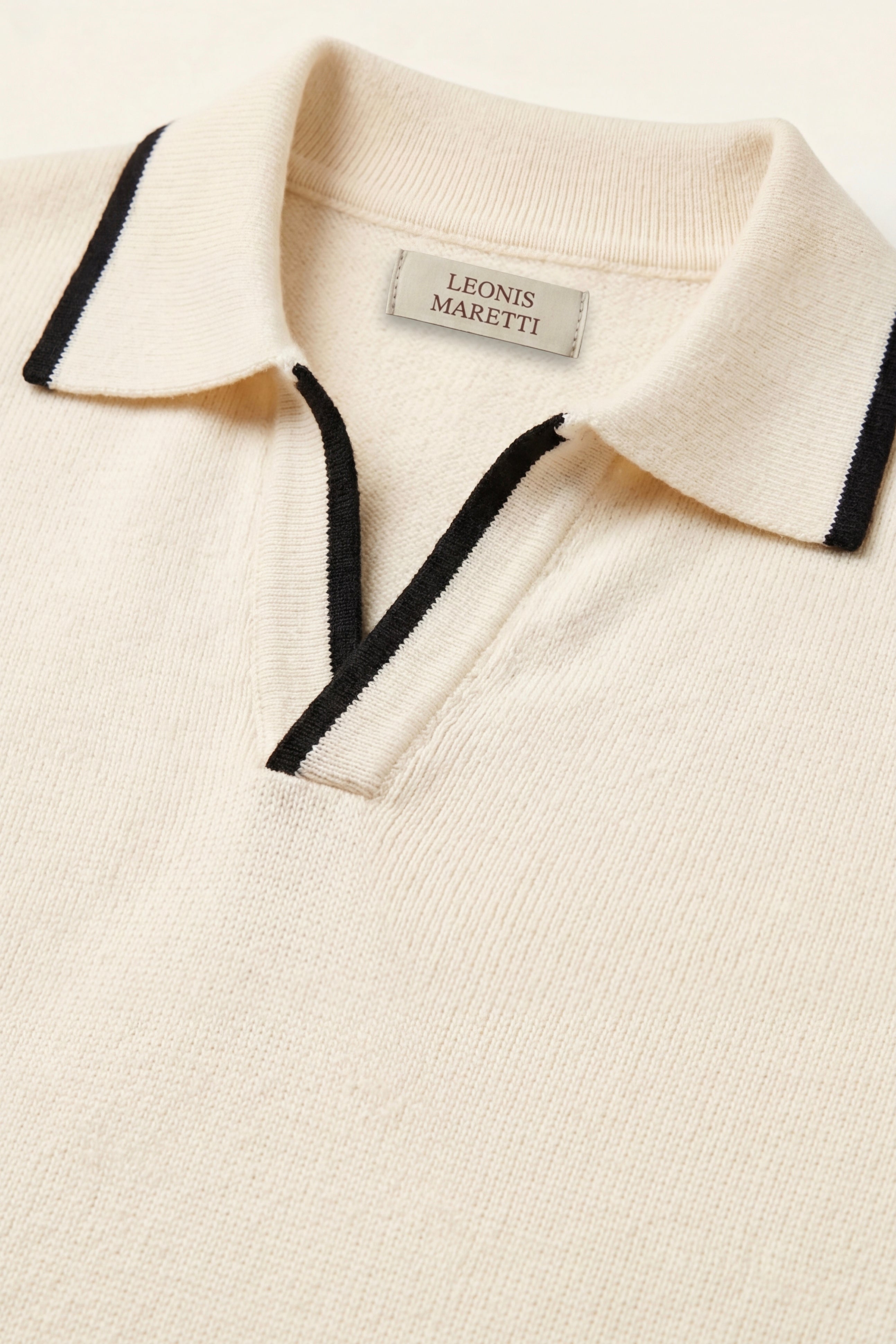 Rivoro Knitted Polo Ivory