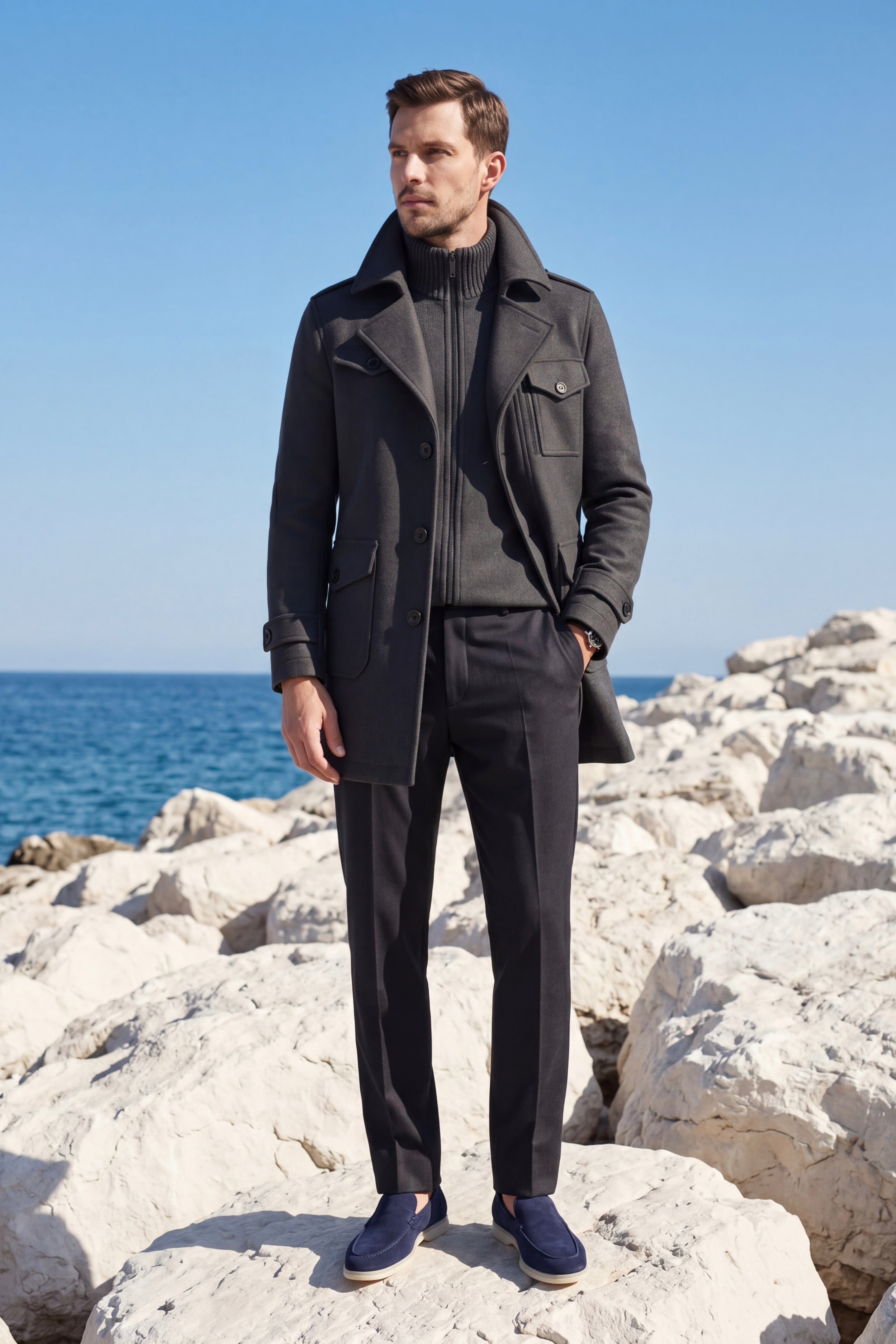 Melvin Field Coat Grey