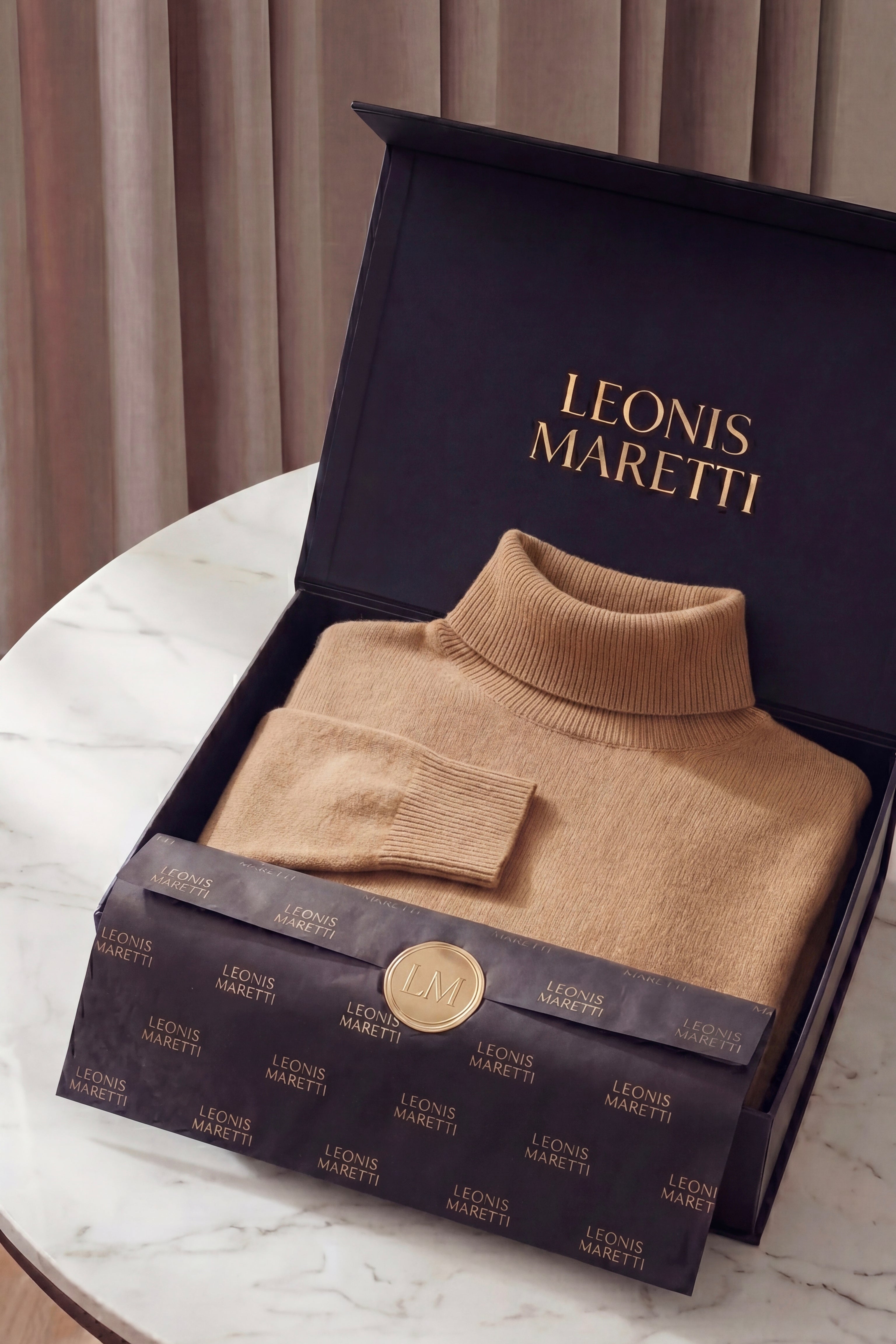 Avenzo Cashmere Turtleneck Brown