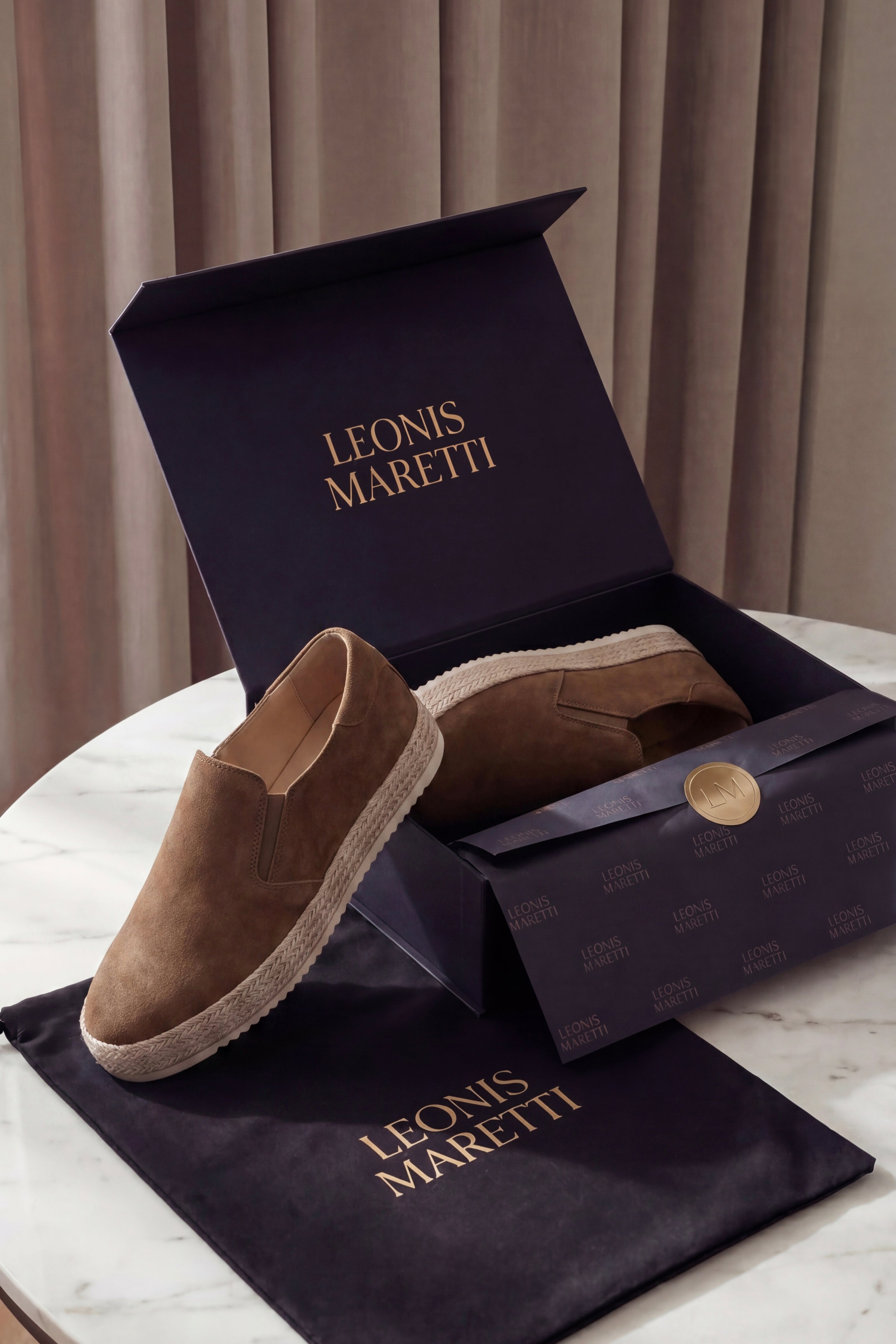 Valeno Suede City Loafers Brown