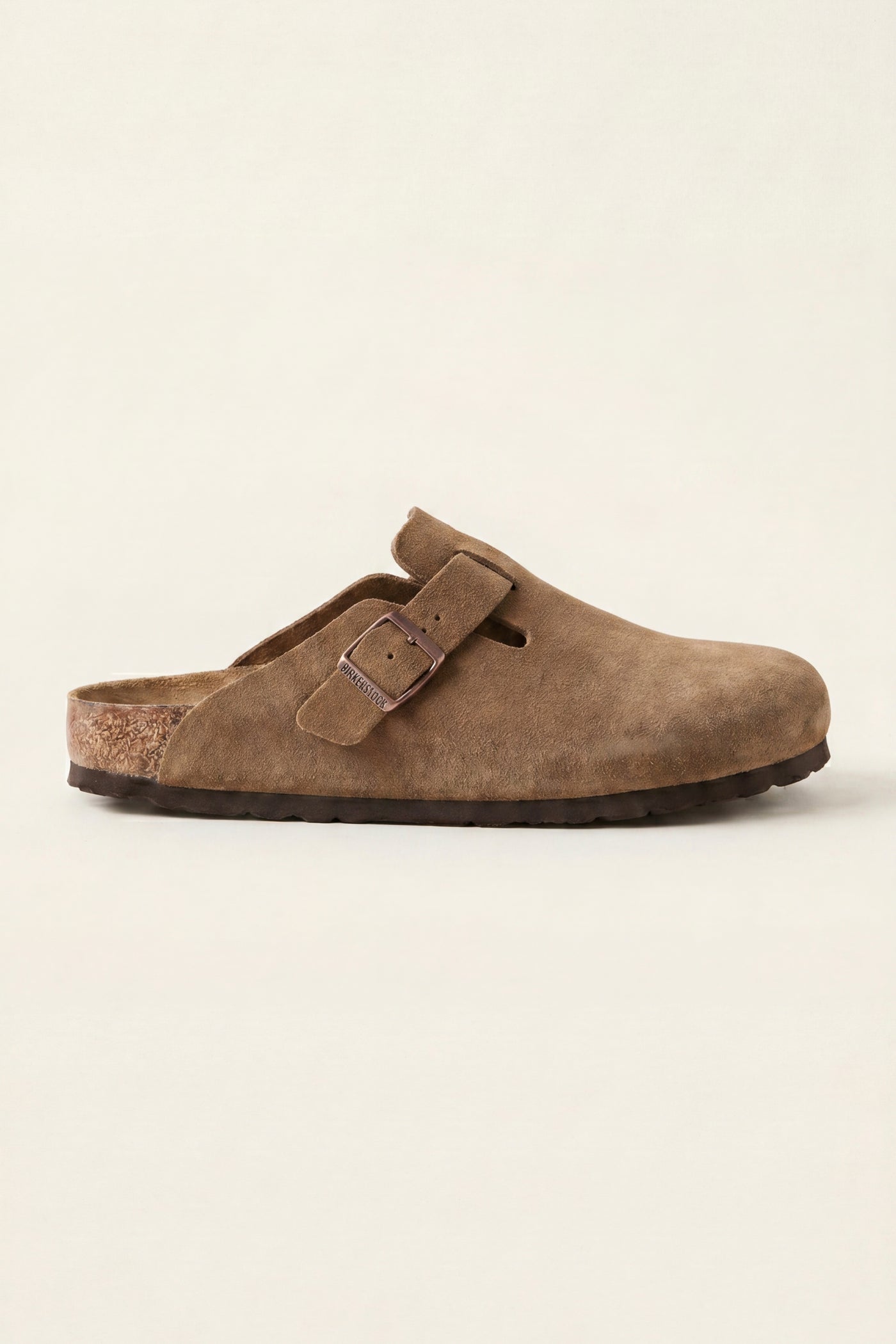 Marcello Suede Clog Taupe Brown