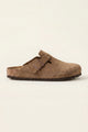 Marcello Suede Clog Taupe Brown