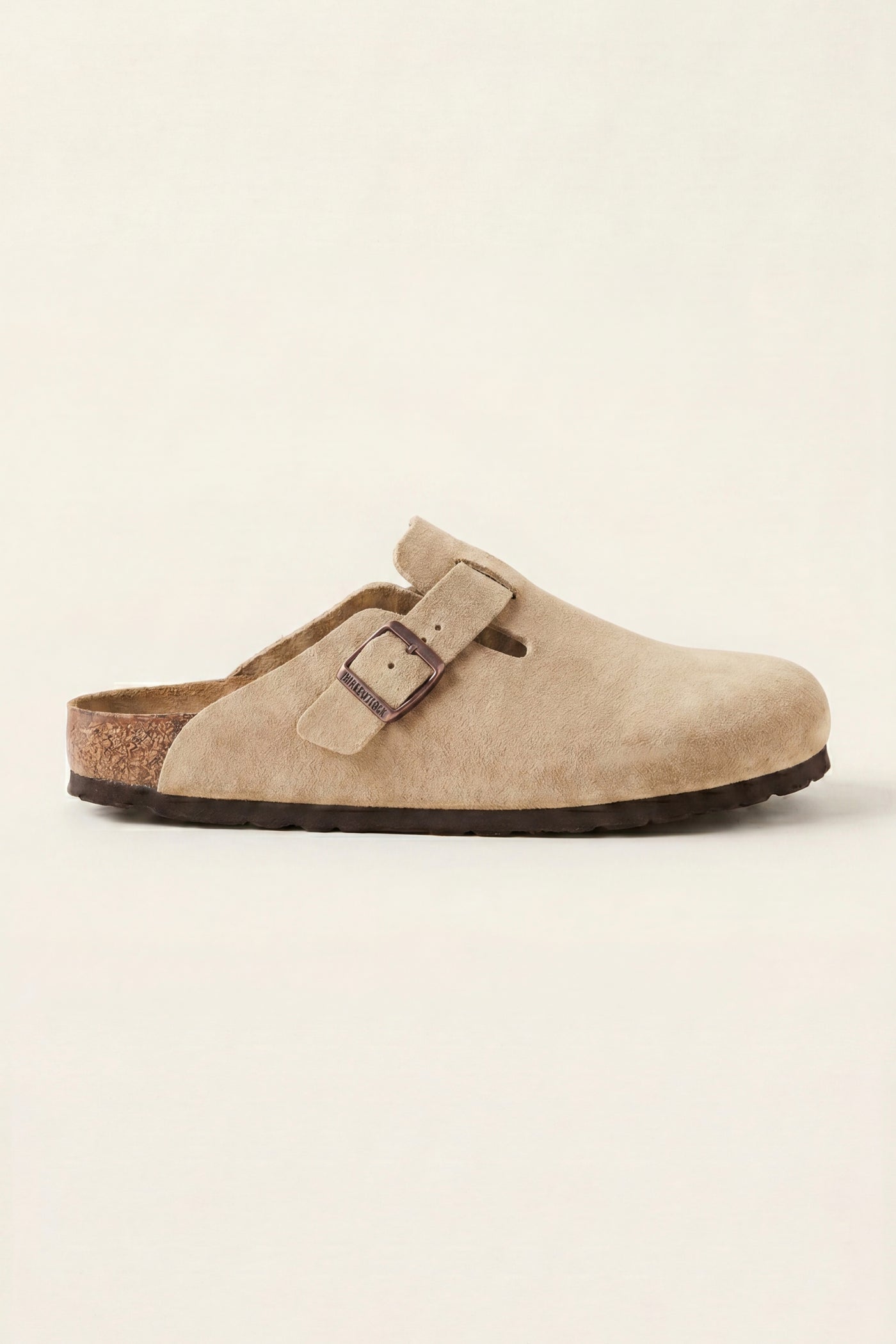 Marcello Suede Clog Light Beige
