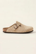 Marcello Suede Clog Light Beige