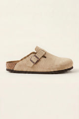 Marcello Suede Clog Light Beige
