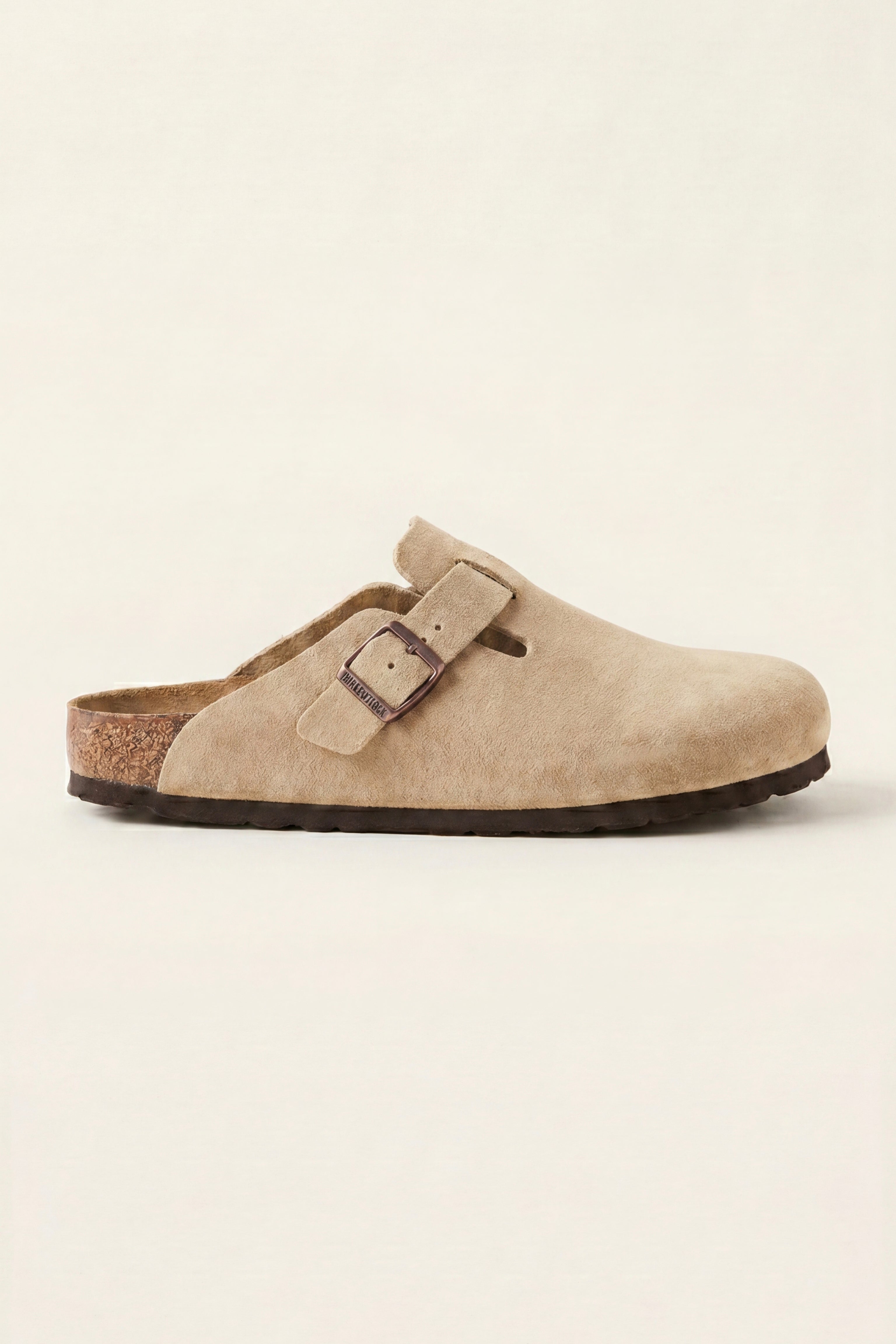 Marcello Suede Clog Light Beige