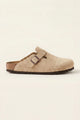 Marcello Suede Clog Light Beige
