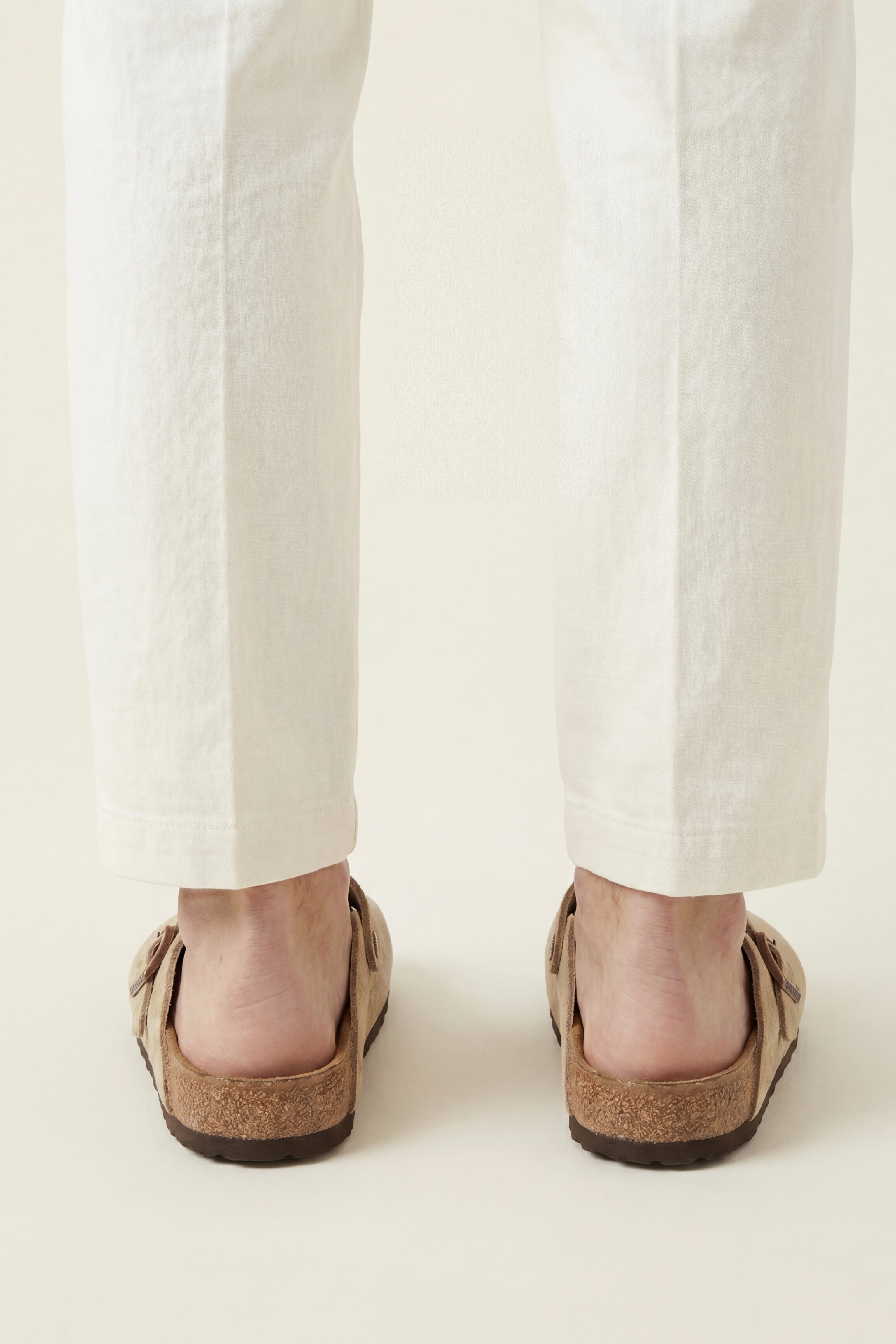 Marcello Suede Clog Light Beige