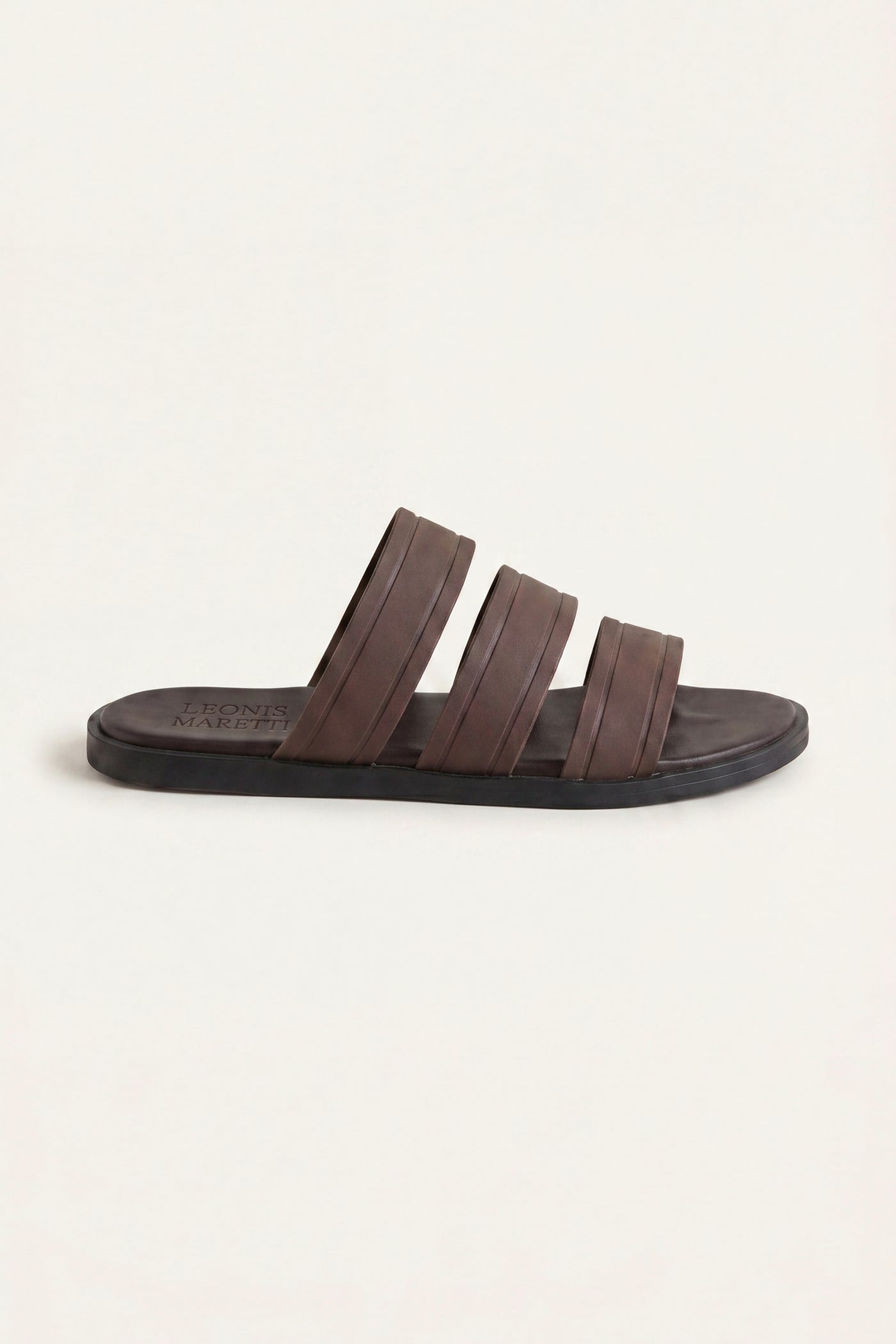Santorini Leather Sandal Dark Brown