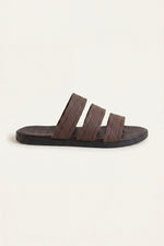 Santorini Leather Sandal Dark Brown