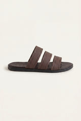 Santorini Leather Sandal Dark Brown