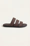 Santorini Leather Sandal Dark Brown