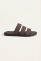 Santorini Leather Sandal Dark Brown