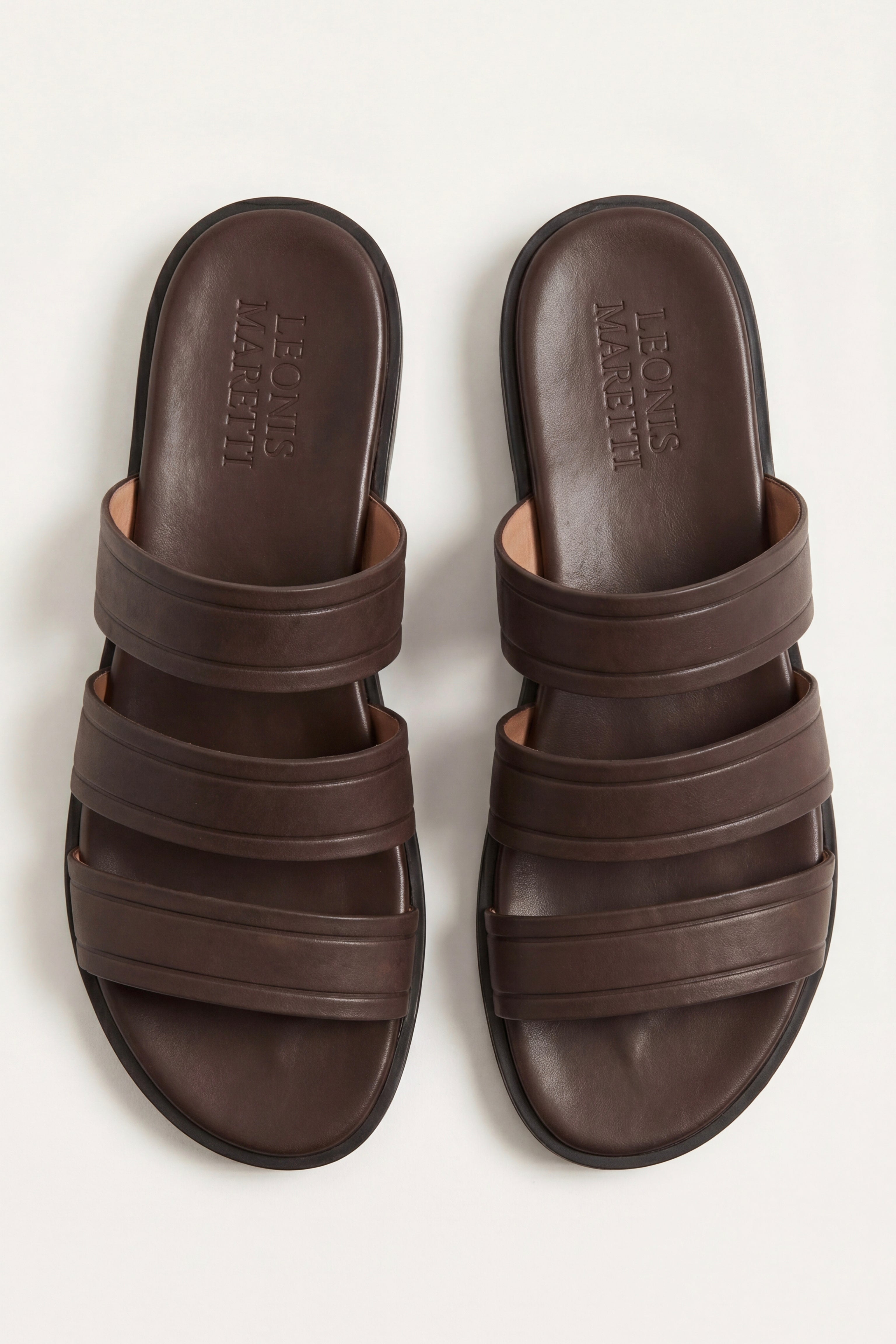 Santorini Leather Sandal Dark Brown