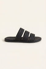 Santorini Leather Sandal Black