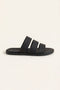 Santorini Leather Sandal Black