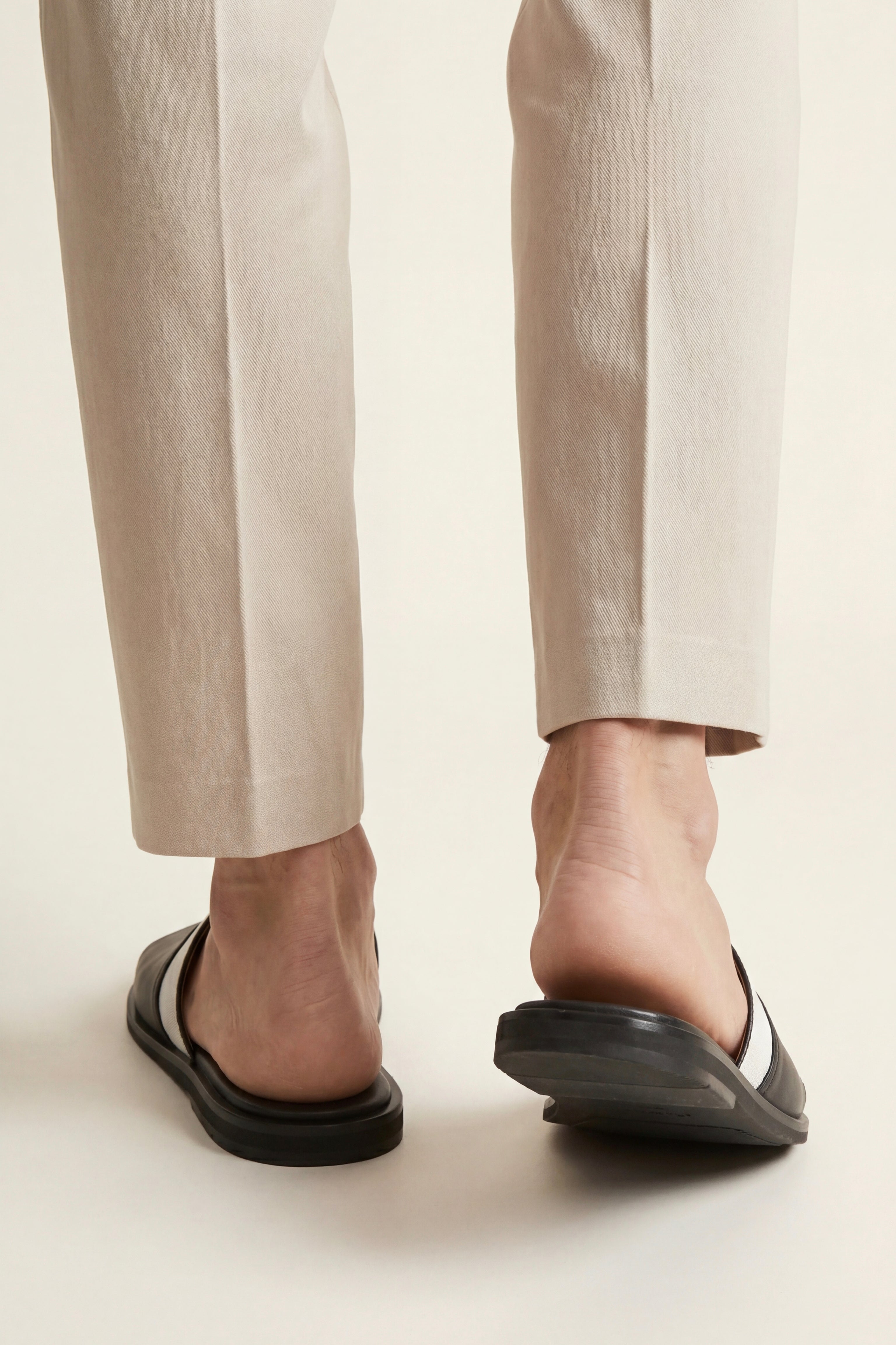 Portofino Leather Slide Black