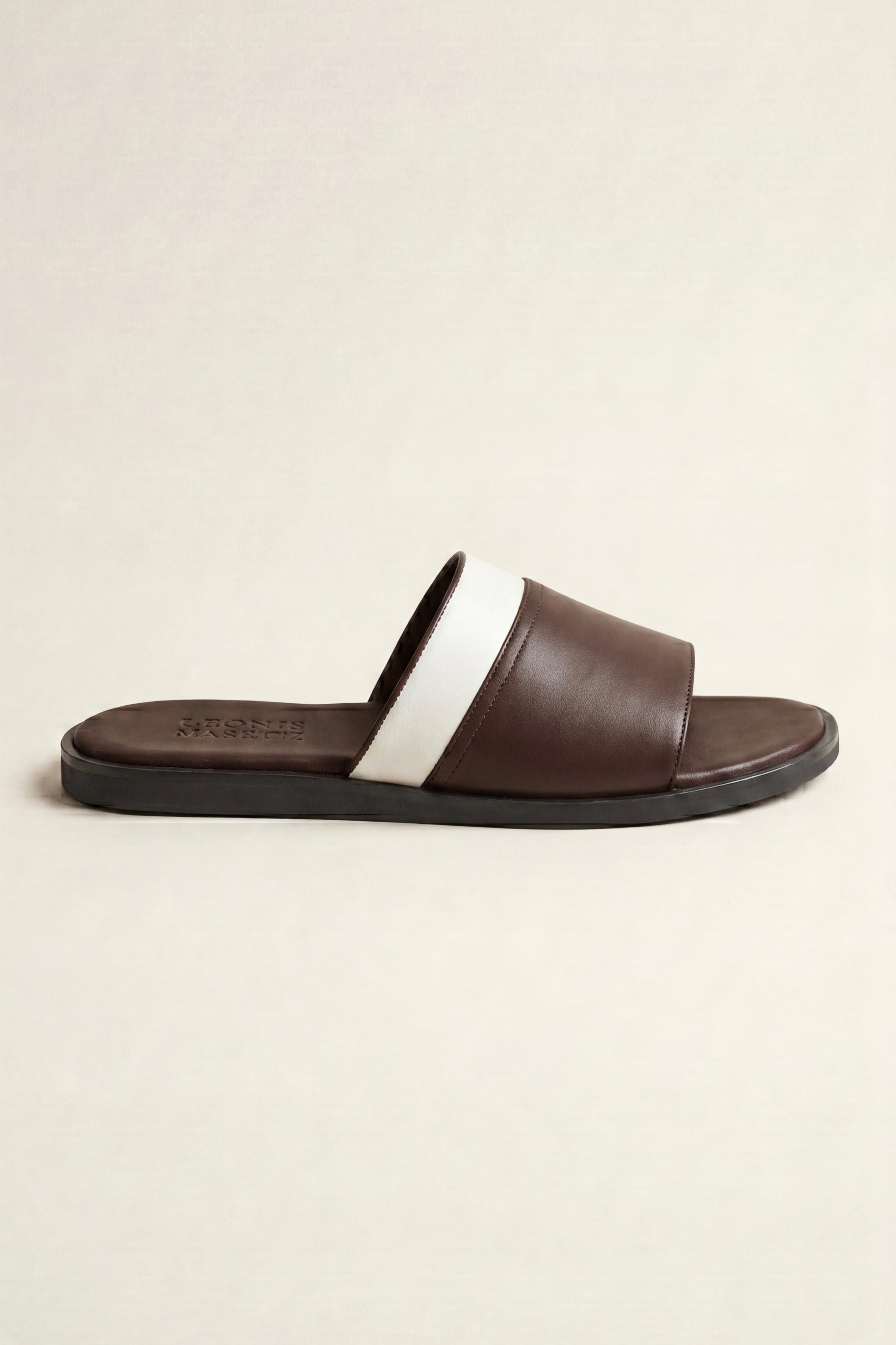 Portofino Leather Slide Brown