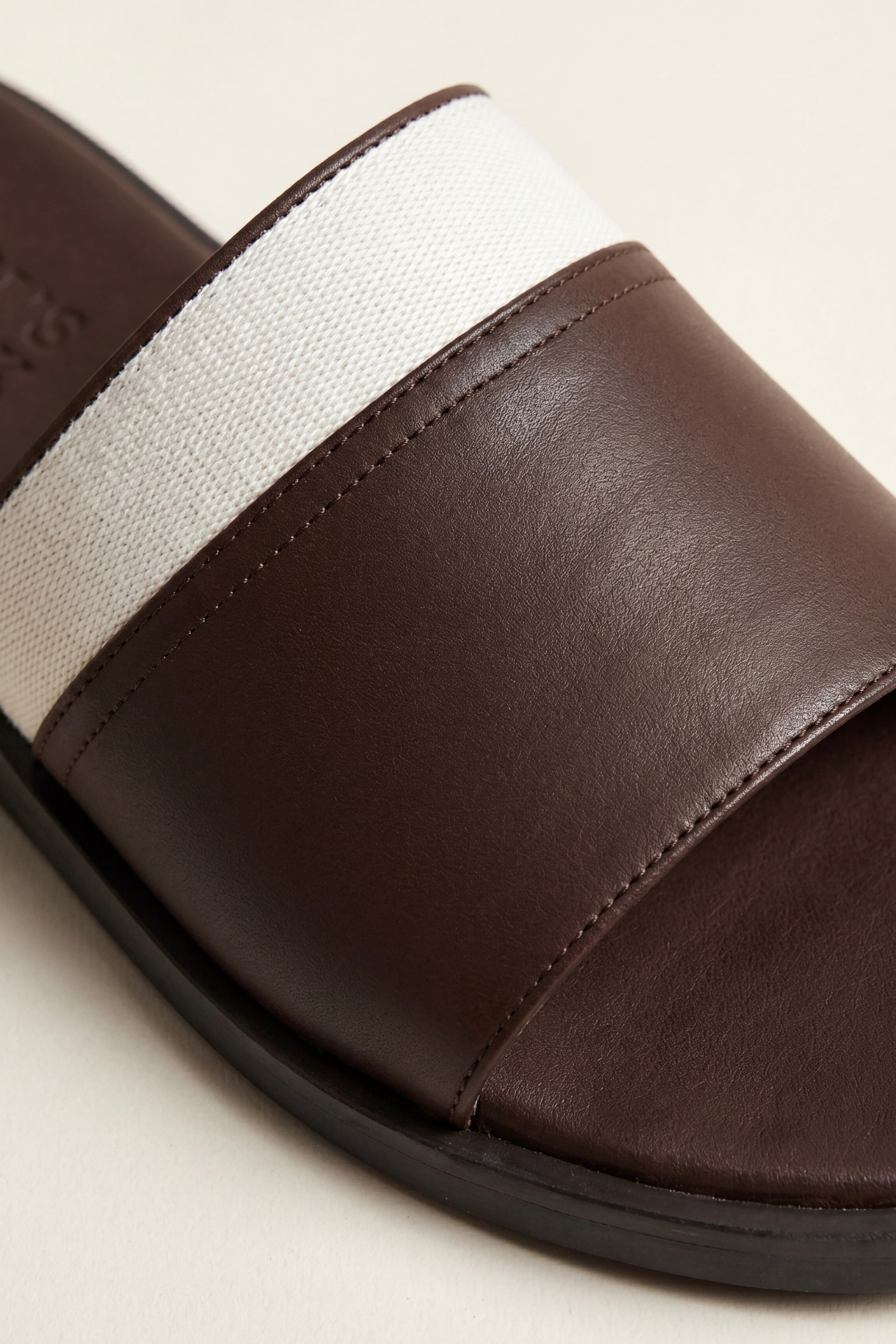 Portofino Leather Slide Brown