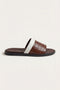 Milano Crocodile Sandal Brown