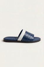 Milano Crocodile Sandal Navy